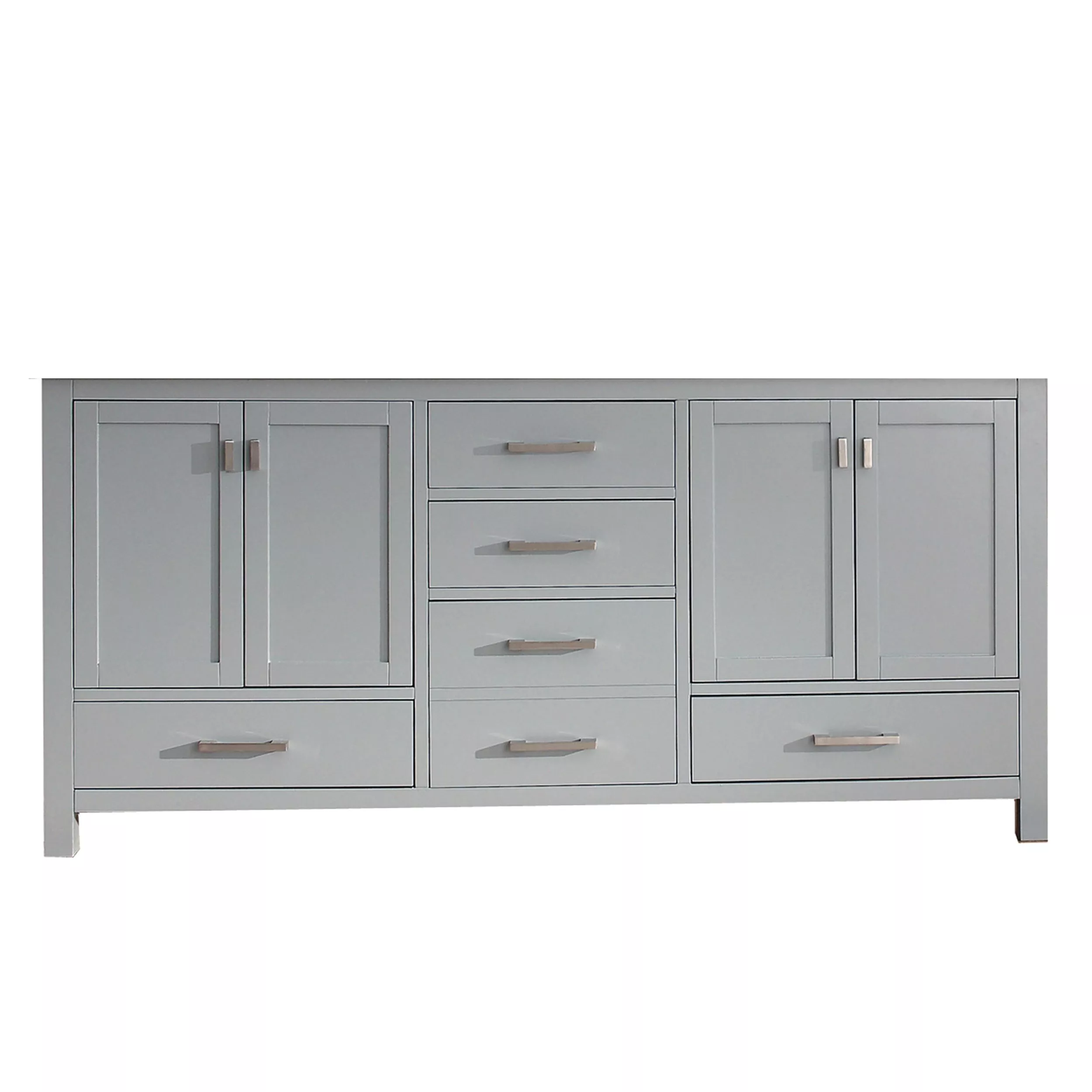 Kent 72 in. Chilled Gray Double Vanity Base
