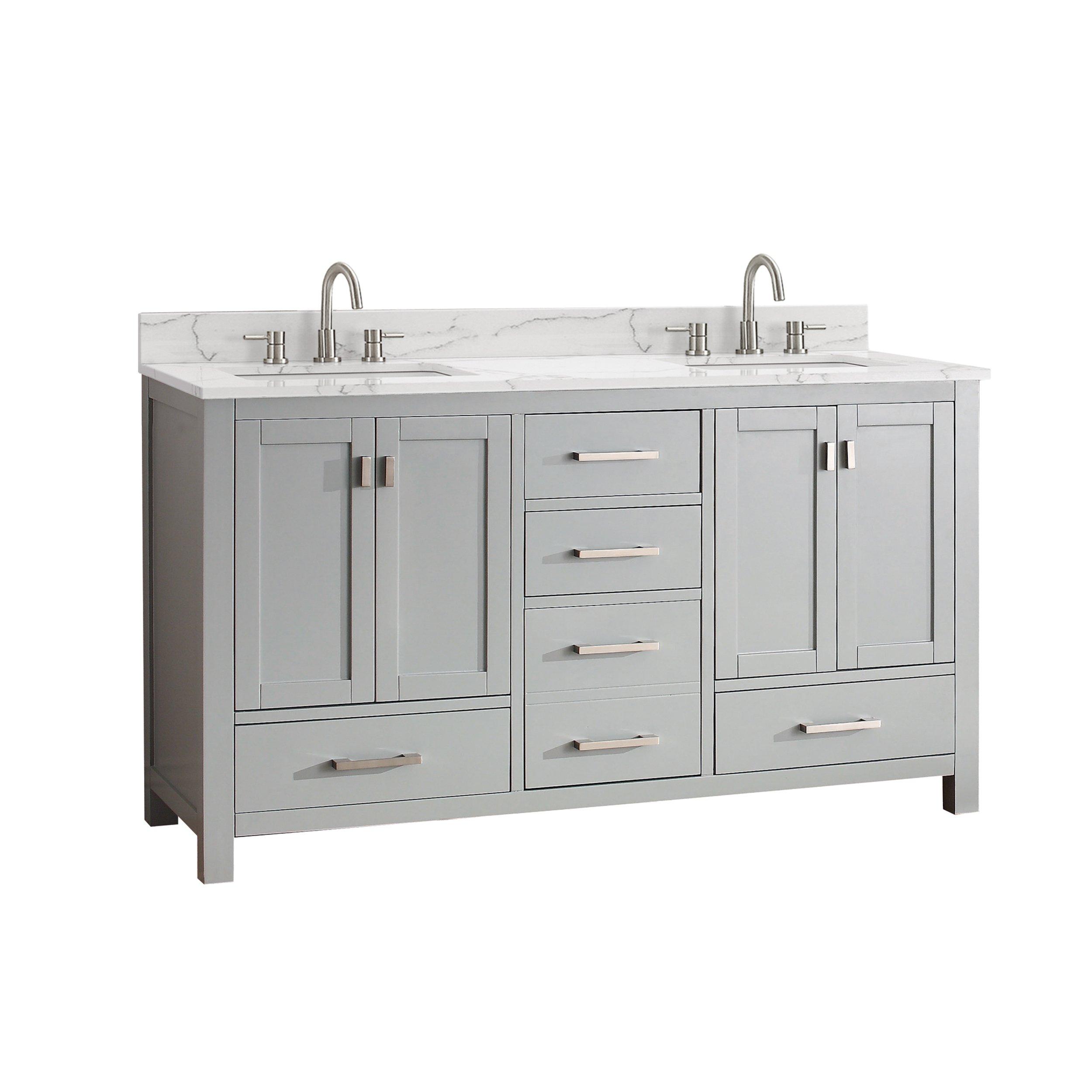 Kent Double Sink Vanity with Engineered Top