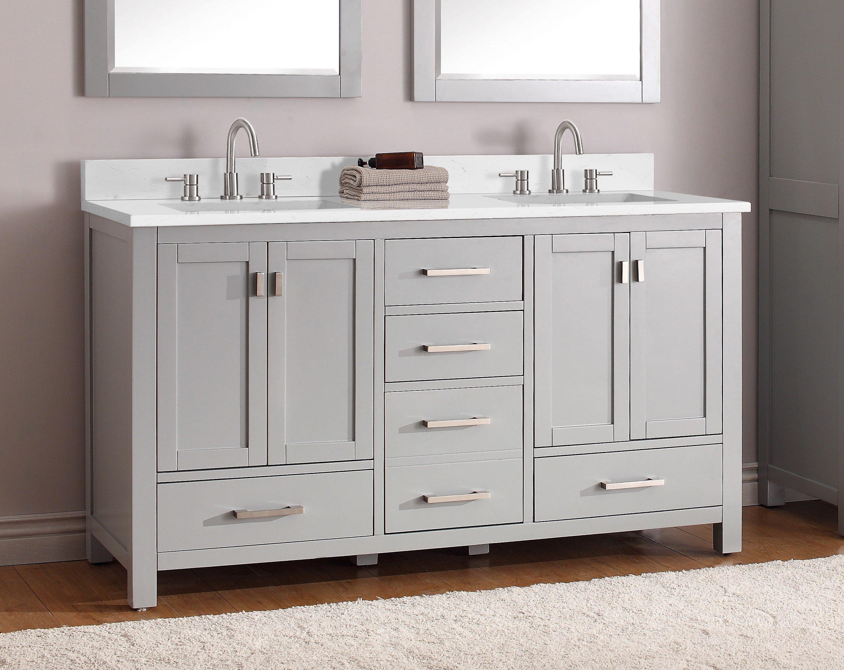Kent Double Sink Vanity with Engineered Top