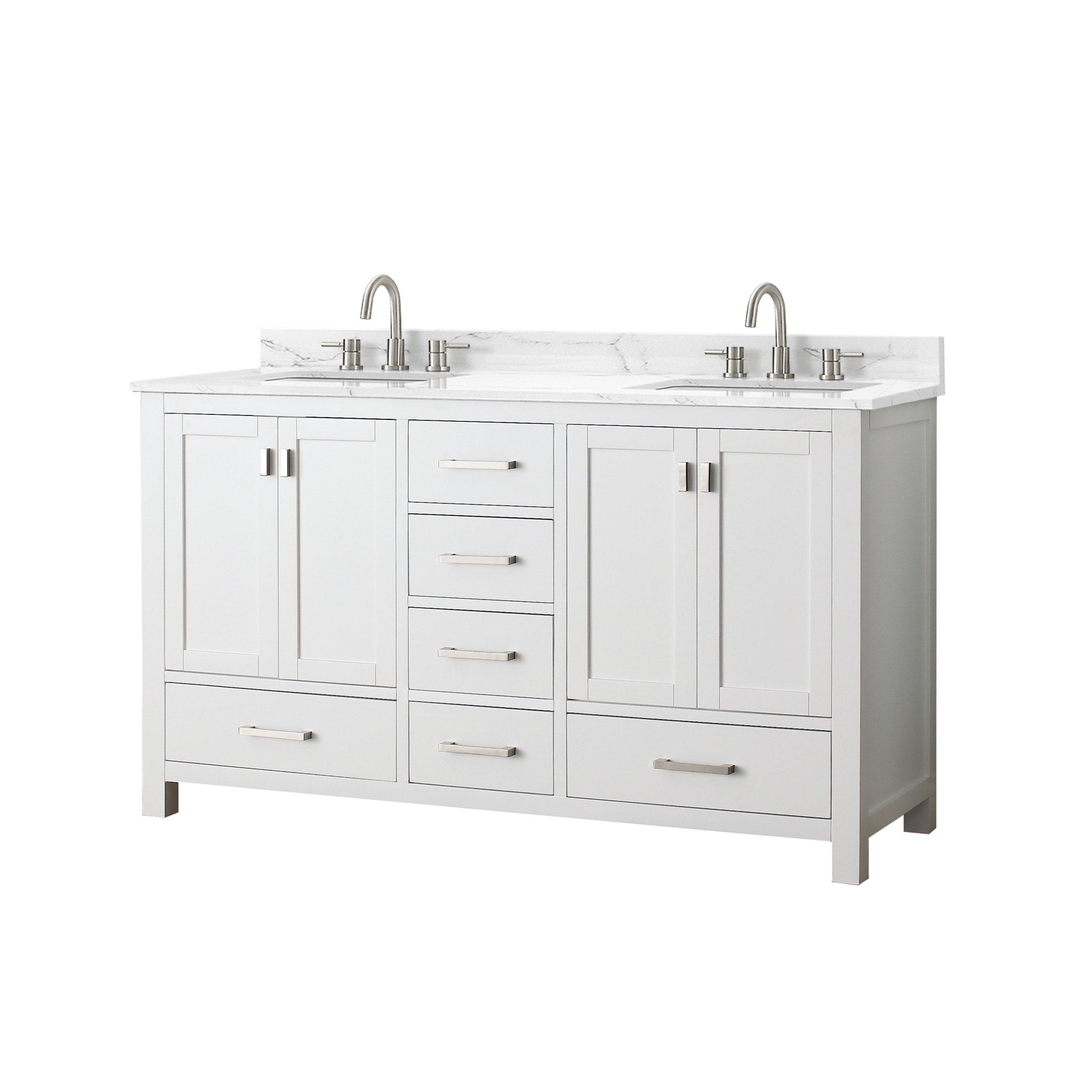 Kent Double Sink Vanity with Engineered Top