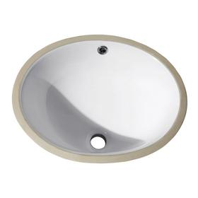 Oval Vitreous China 18 in. Undermount Sink