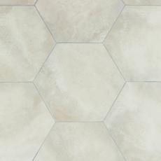 Lendon Ivory Hexagon Porcelain Tile - 17 x 20 - 100903558 | Floor and Decor