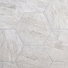 Lendon Ivory Hexagon Porcelain Tile - 17 x 20 - 100903558 | Floor and Decor