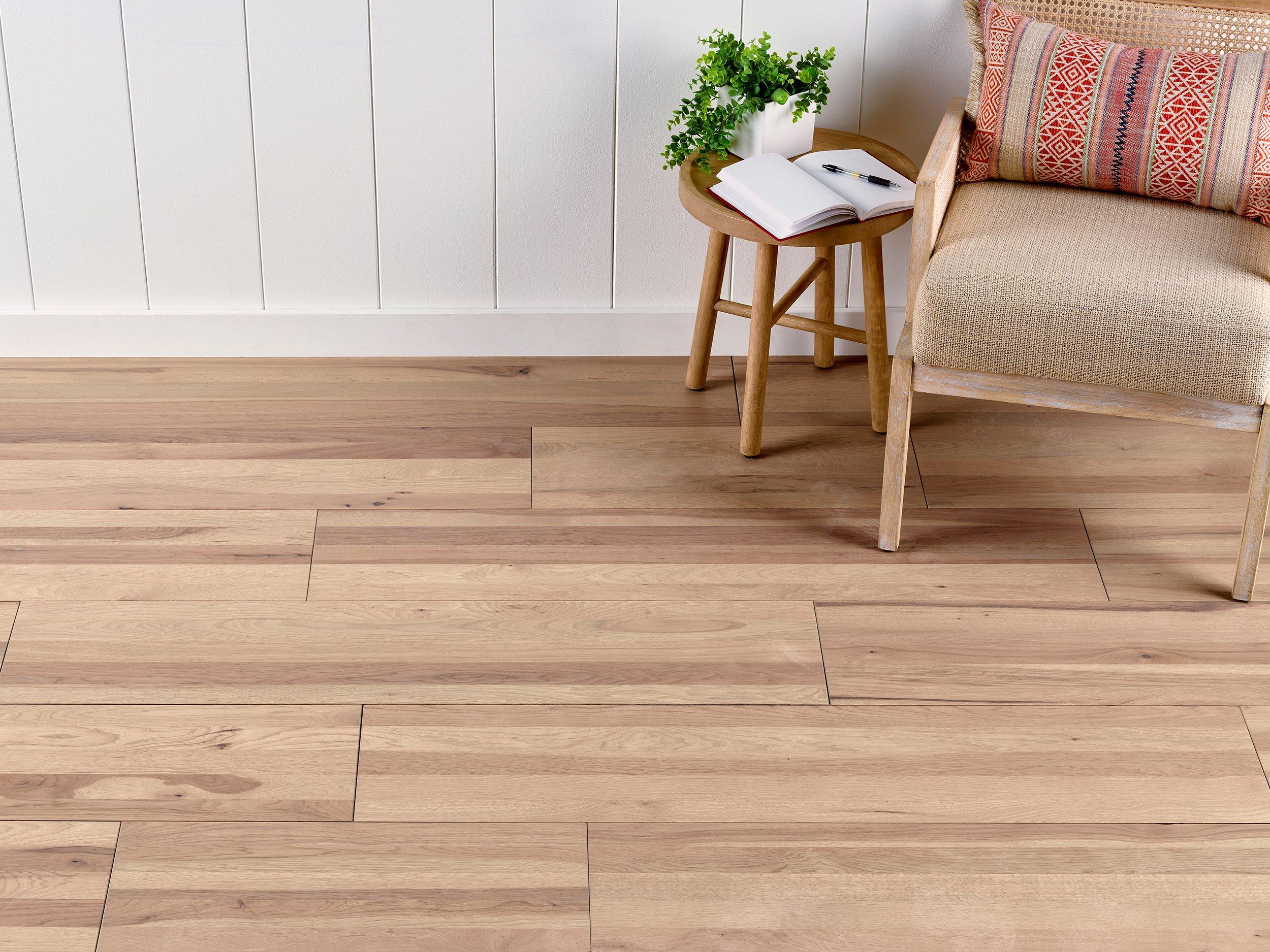 Palisades Gray Hickory Wire Brushed Solid Hardwood