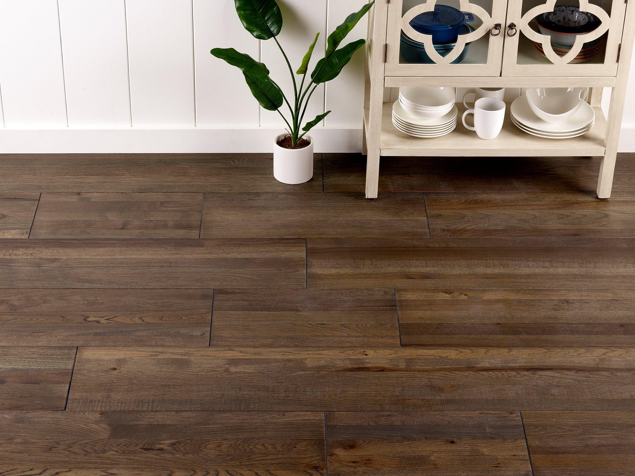 Palisades Dark Hickory Wire Brushed Solid Hardwood