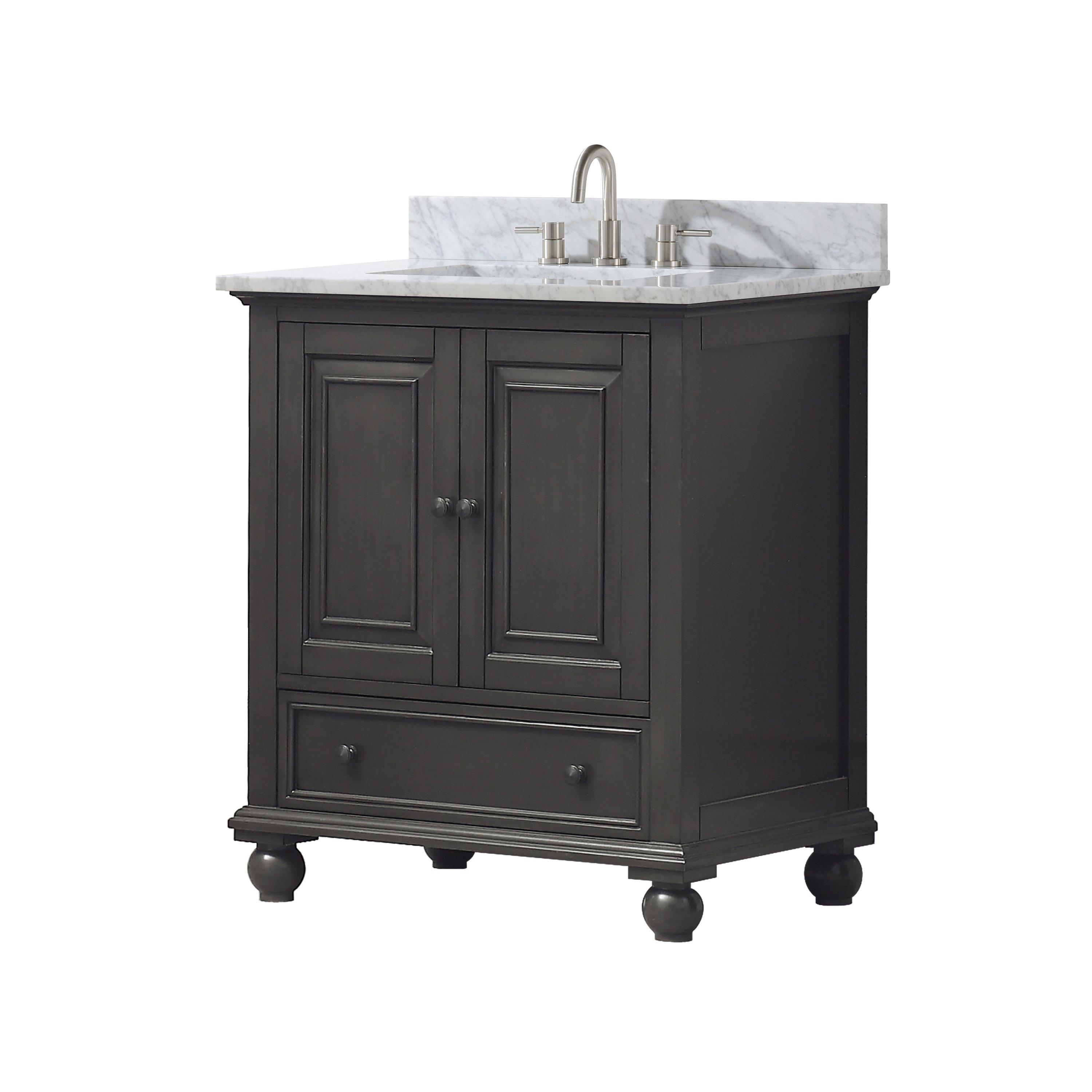 Tompkins Vanity with Carrara Marble Top