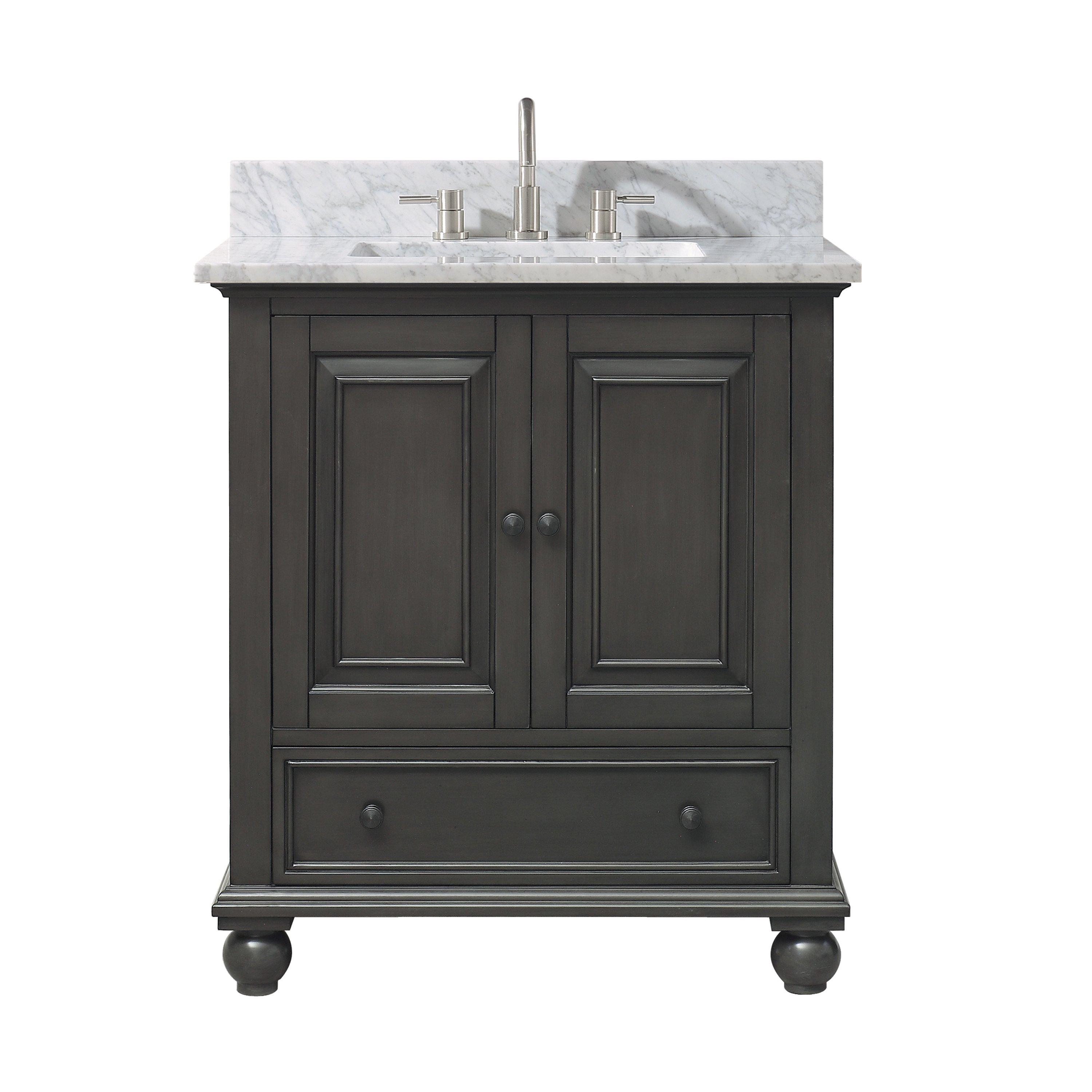 Tompkins Vanity with Carrara Marble Top