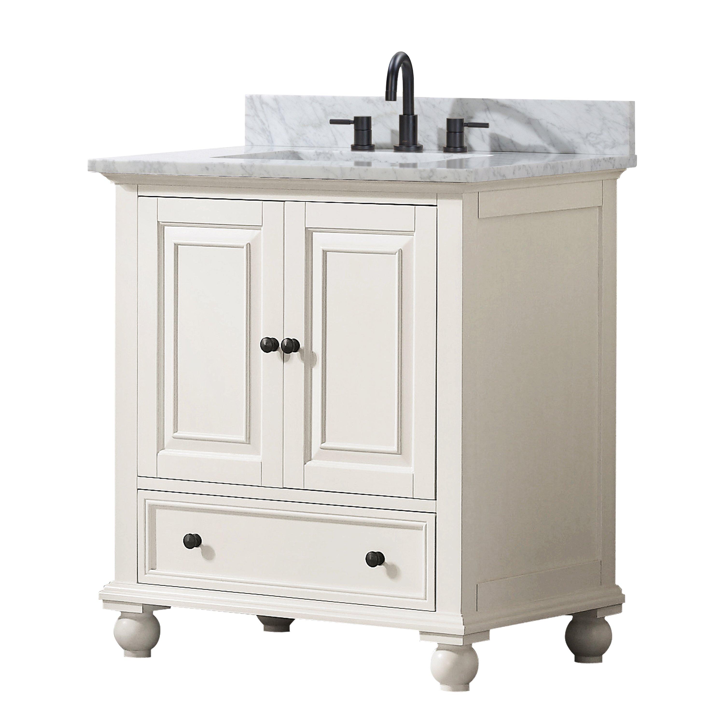 Tompkins Vanity with Carrara Marble Top
