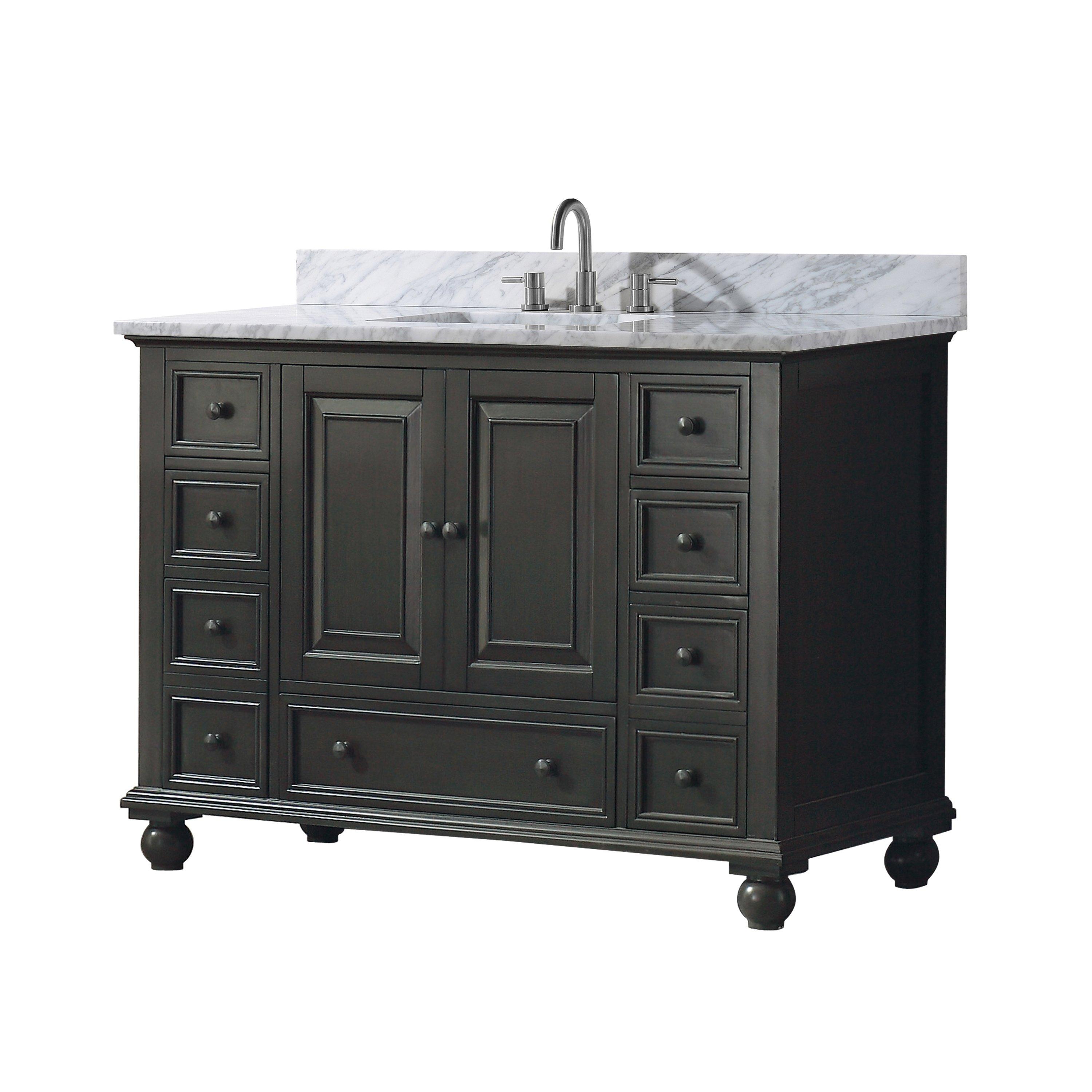 Tompkins Gray 48 in. Vanity with Cararra Top