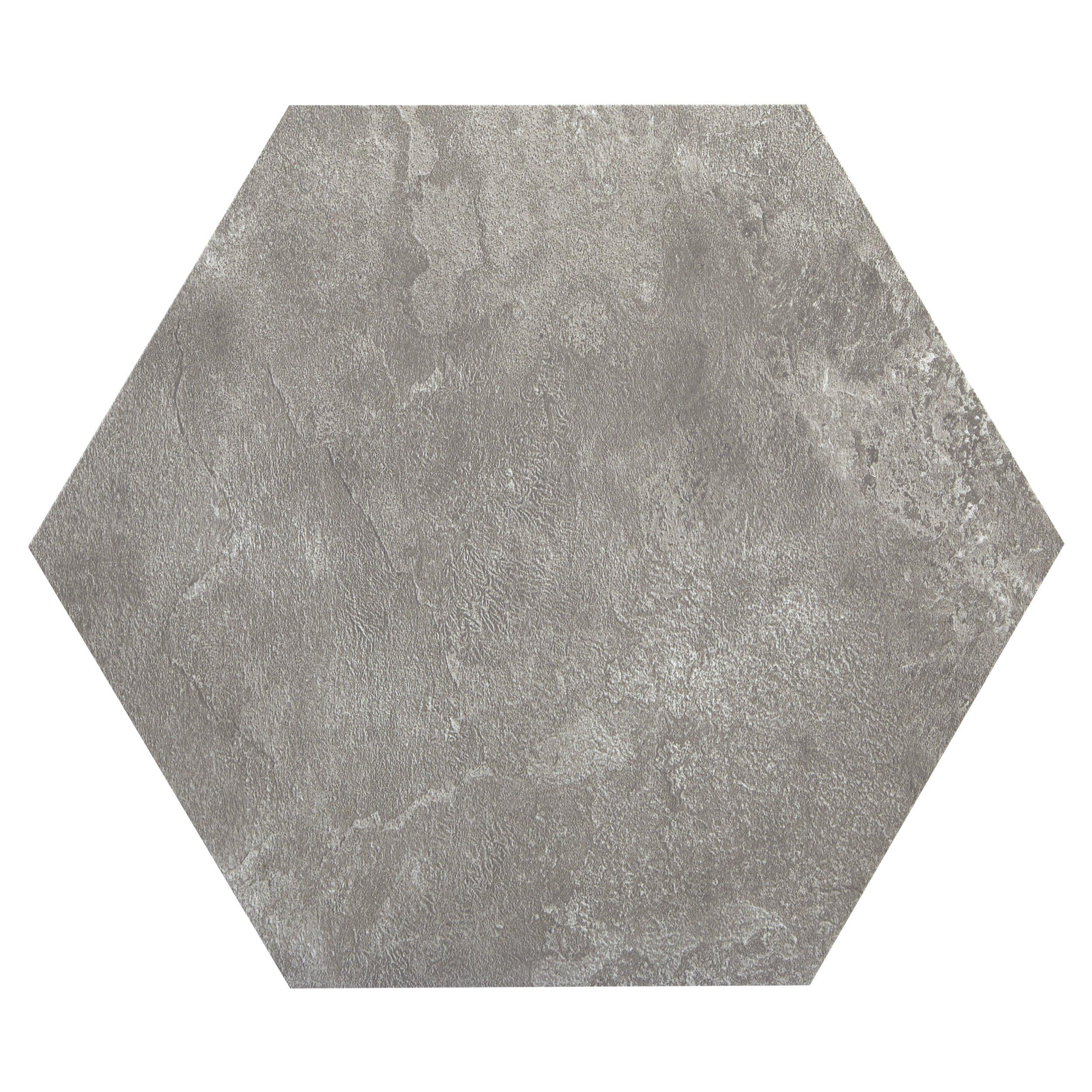 Gray Marble Hexagon Peel and Stick Vinyl