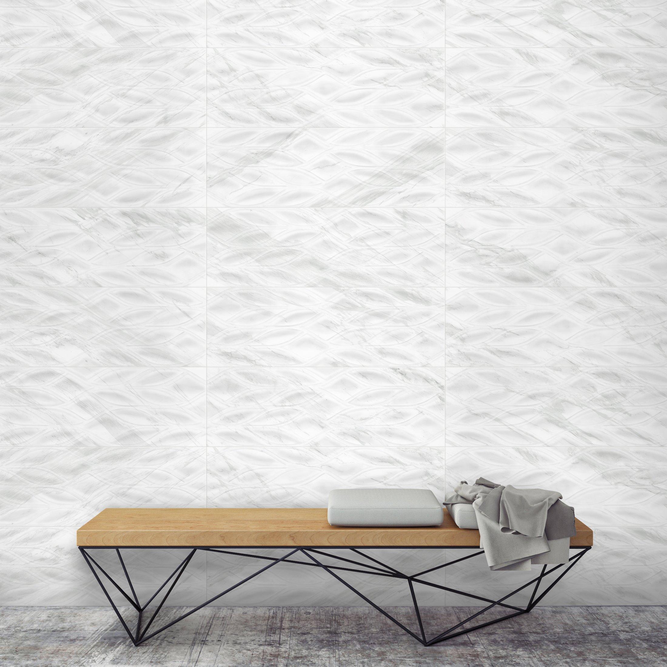 Rhea Cesari Bianca White Ceramic Tile