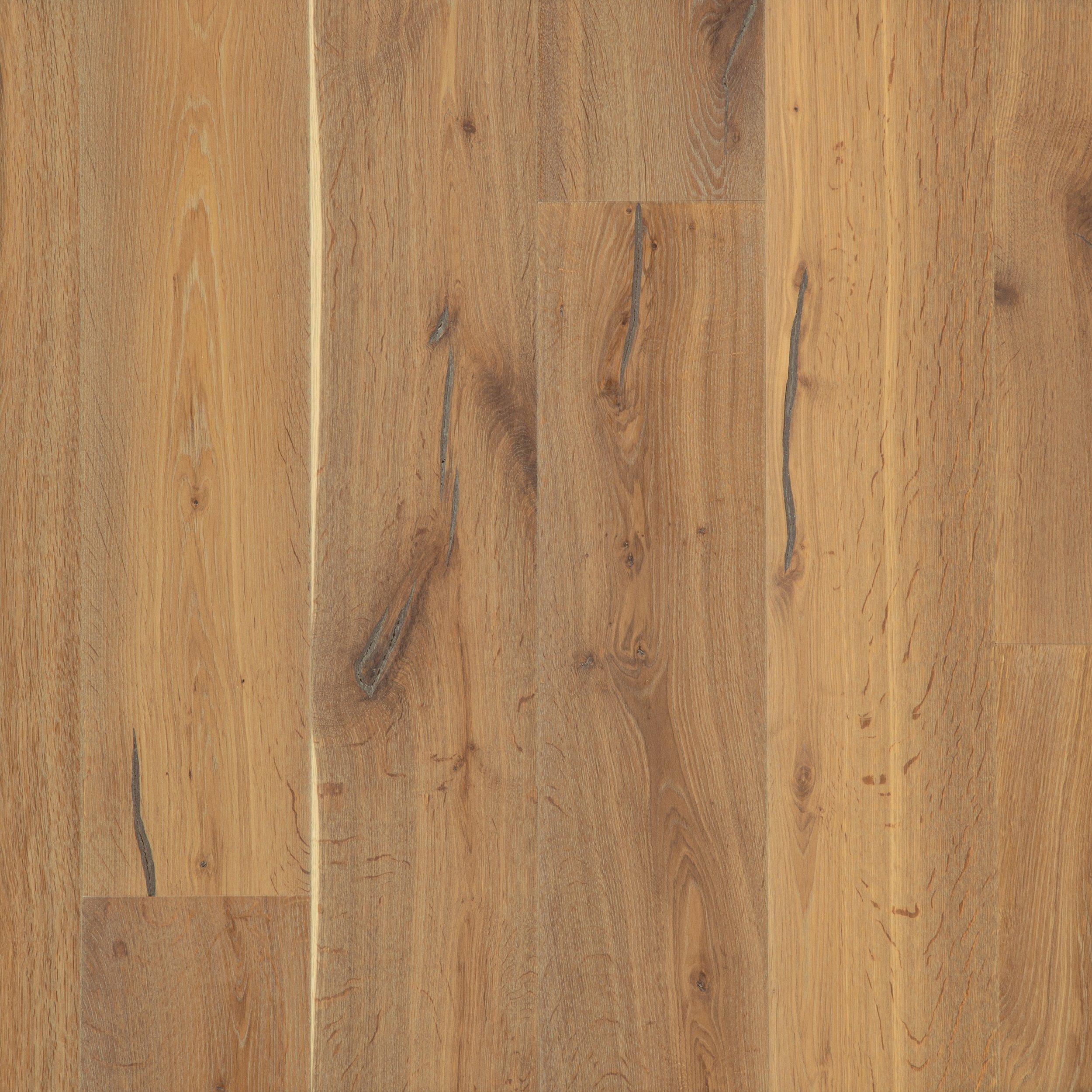 Voyage Koster Smoked White Oak Wire-Brushed Engineered Hardwood