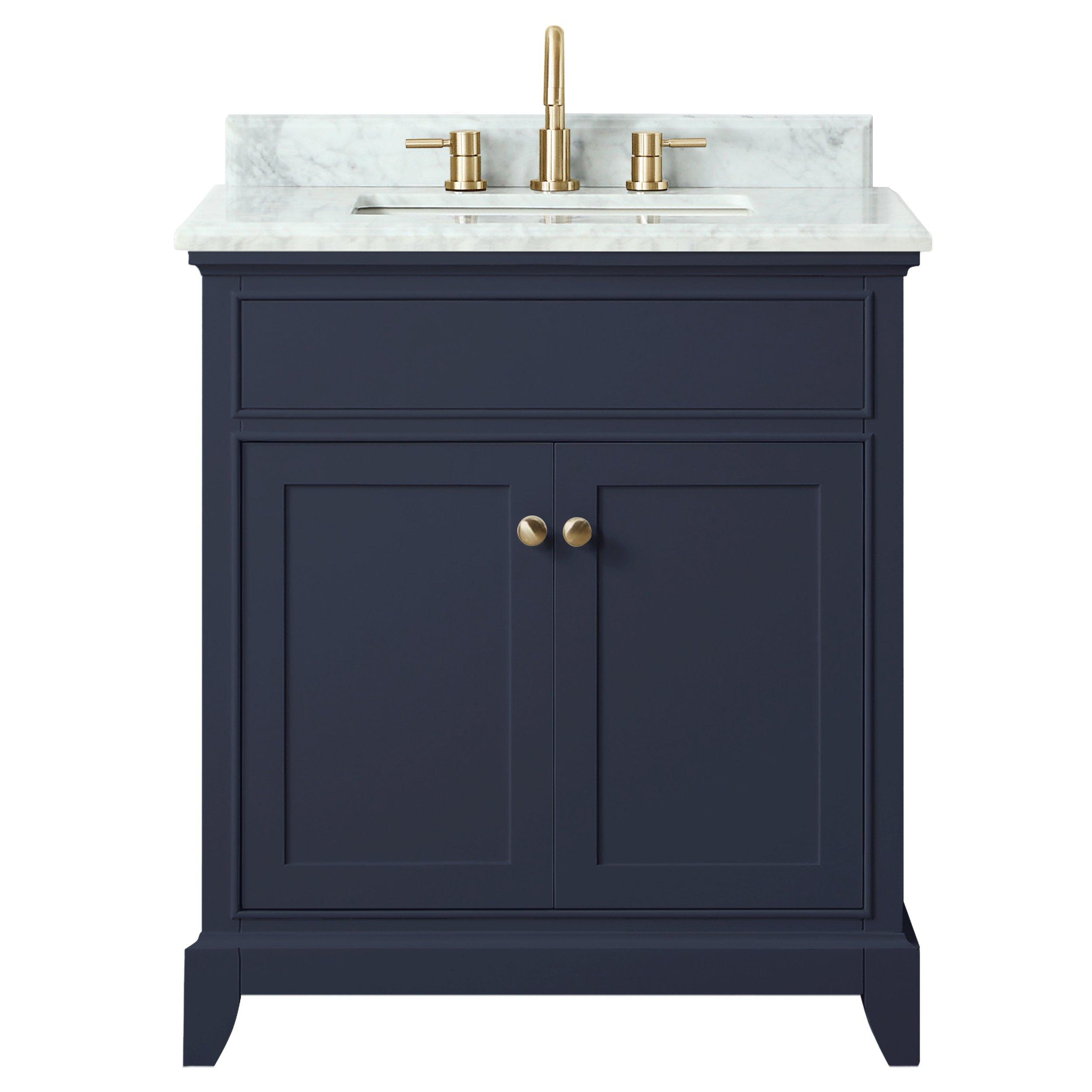Aurora Vanity with Carrara Marble Top