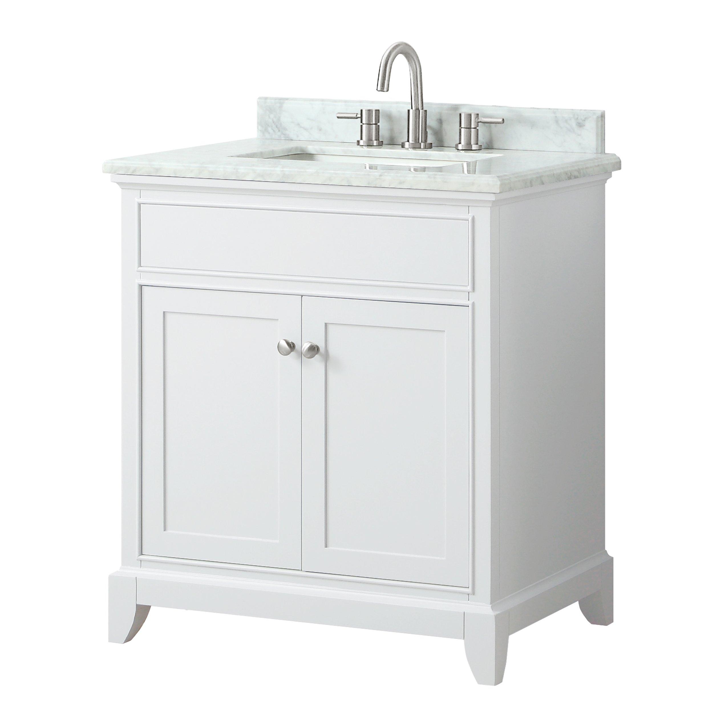 Aurora Blue 37 in. Vanity with Carrara Top