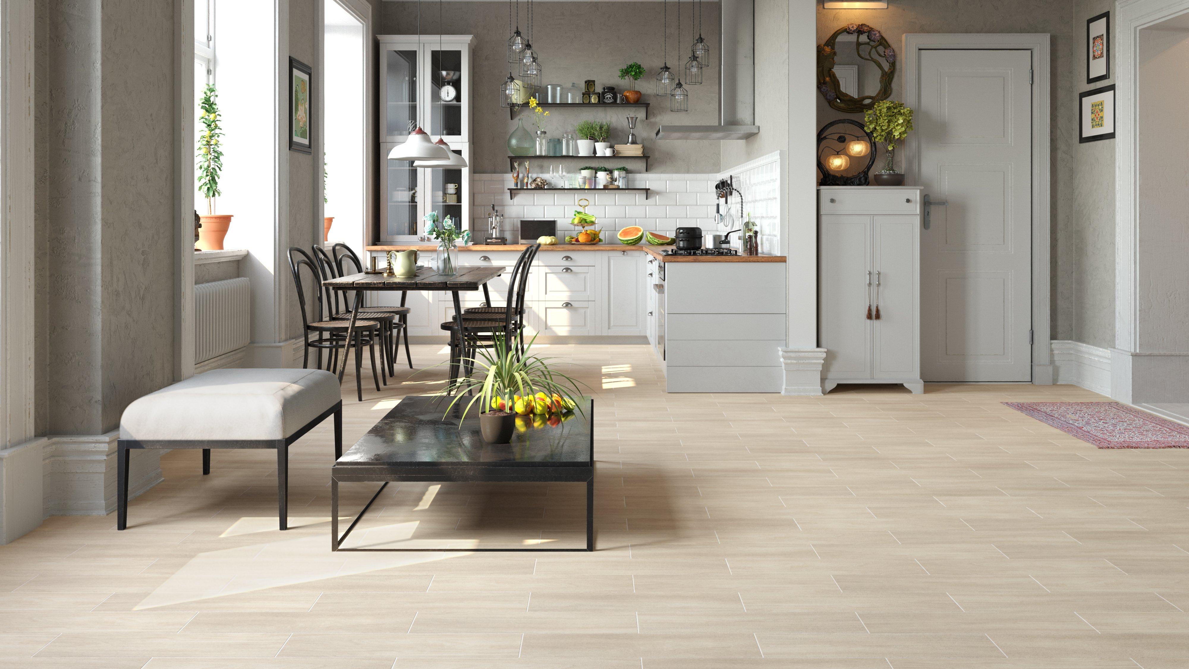 Laurel Beige Wood Plank Porcelain Tile