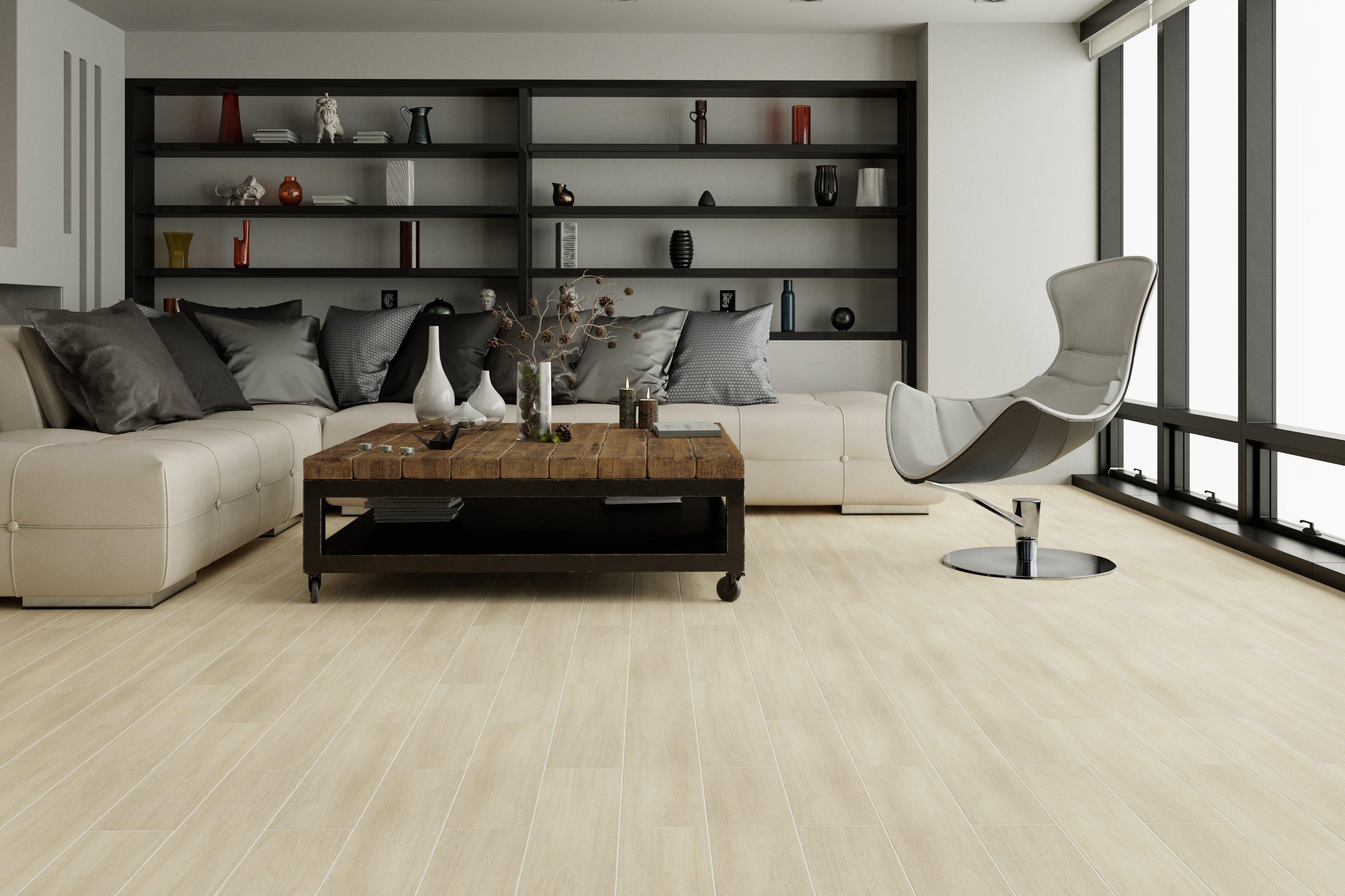 Laurel Beige Wood Plank Porcelain Tile