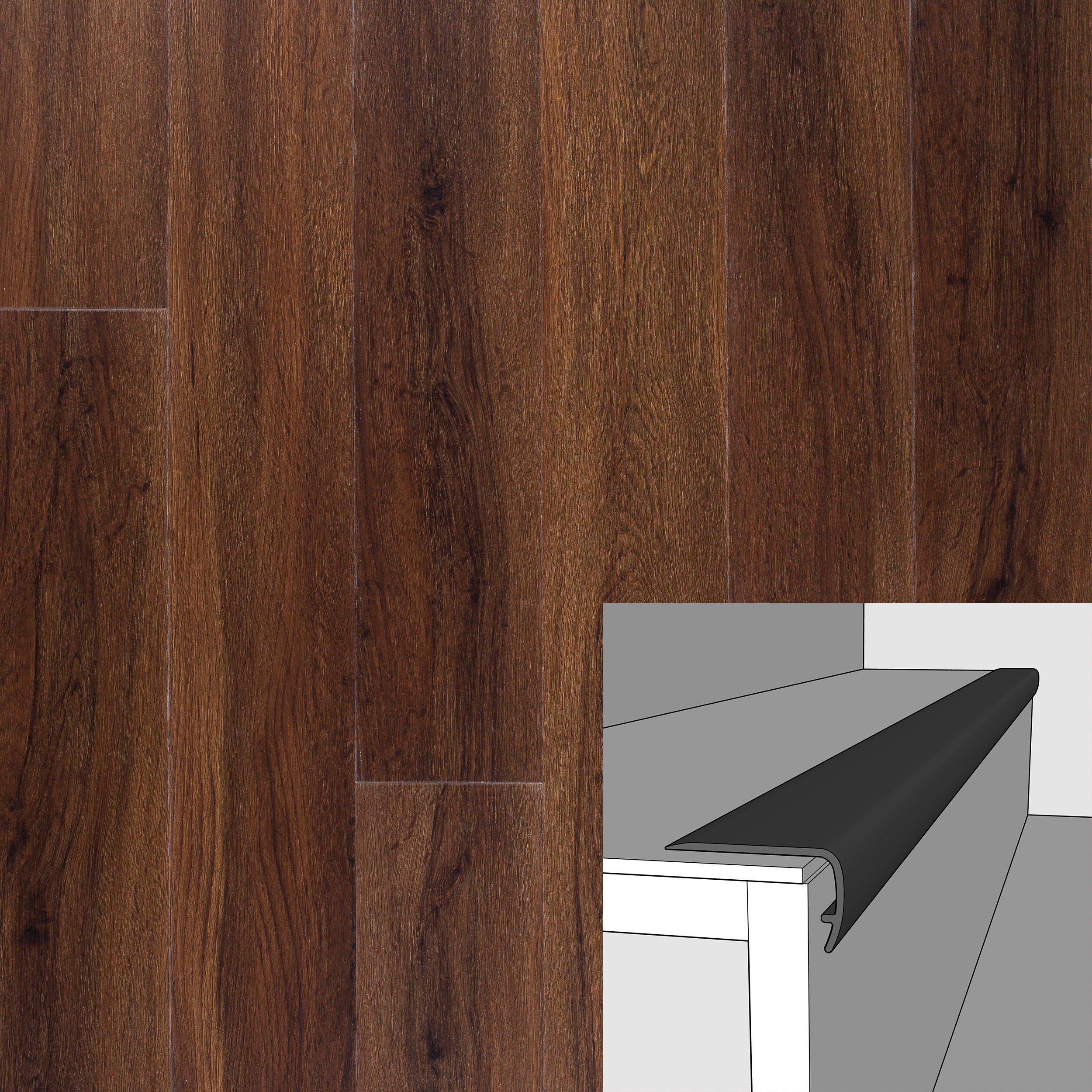 Tribeca Oak 94in. Vinyl Overlapping Stair Nose