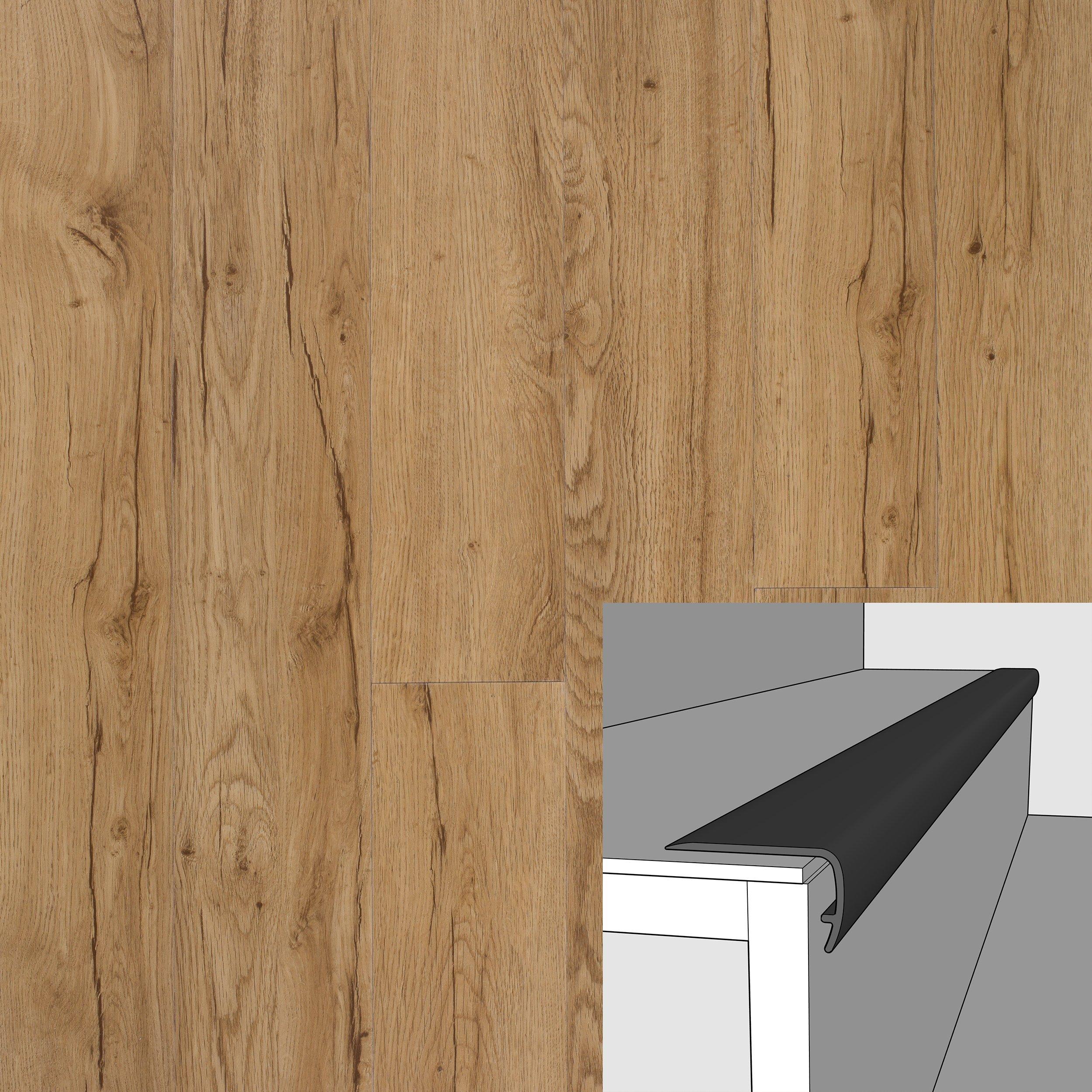 Signature Hickory 94in. Vinyl Overlapping Stair Nose