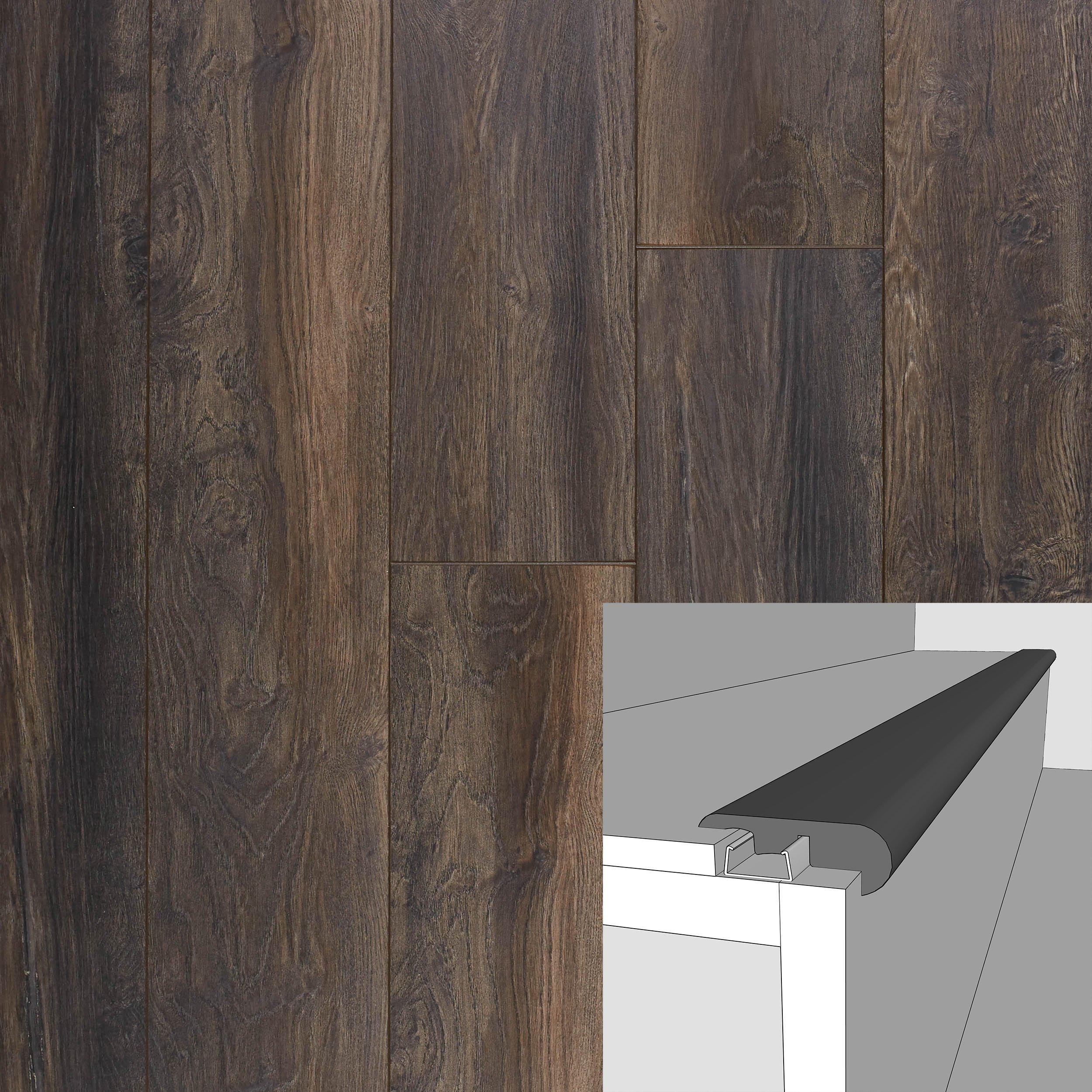 Evening Shadow 94in. Laminate Overlapping Stair Nose