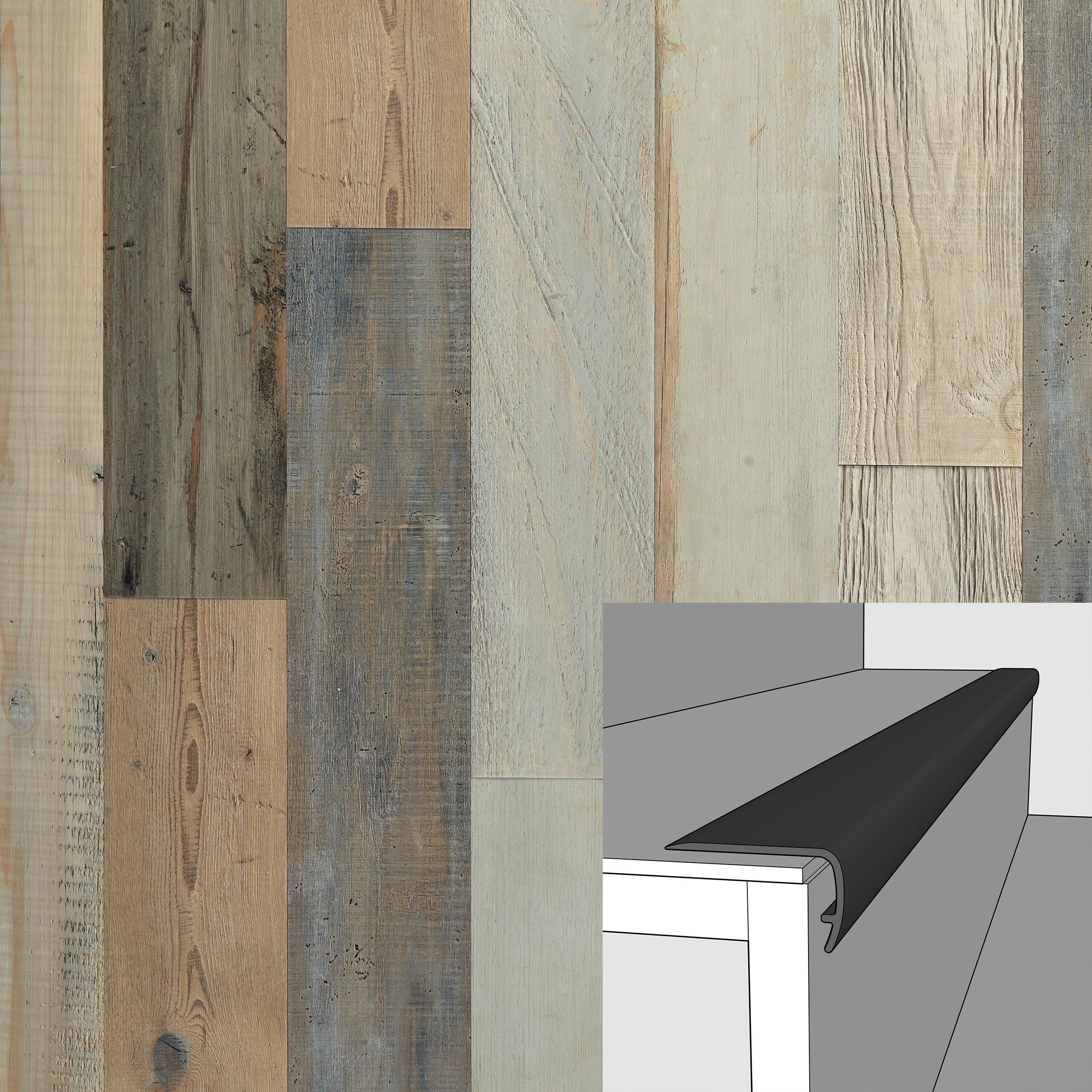 Cabinwood 94in. Vinyl Overlapping Stair Nose