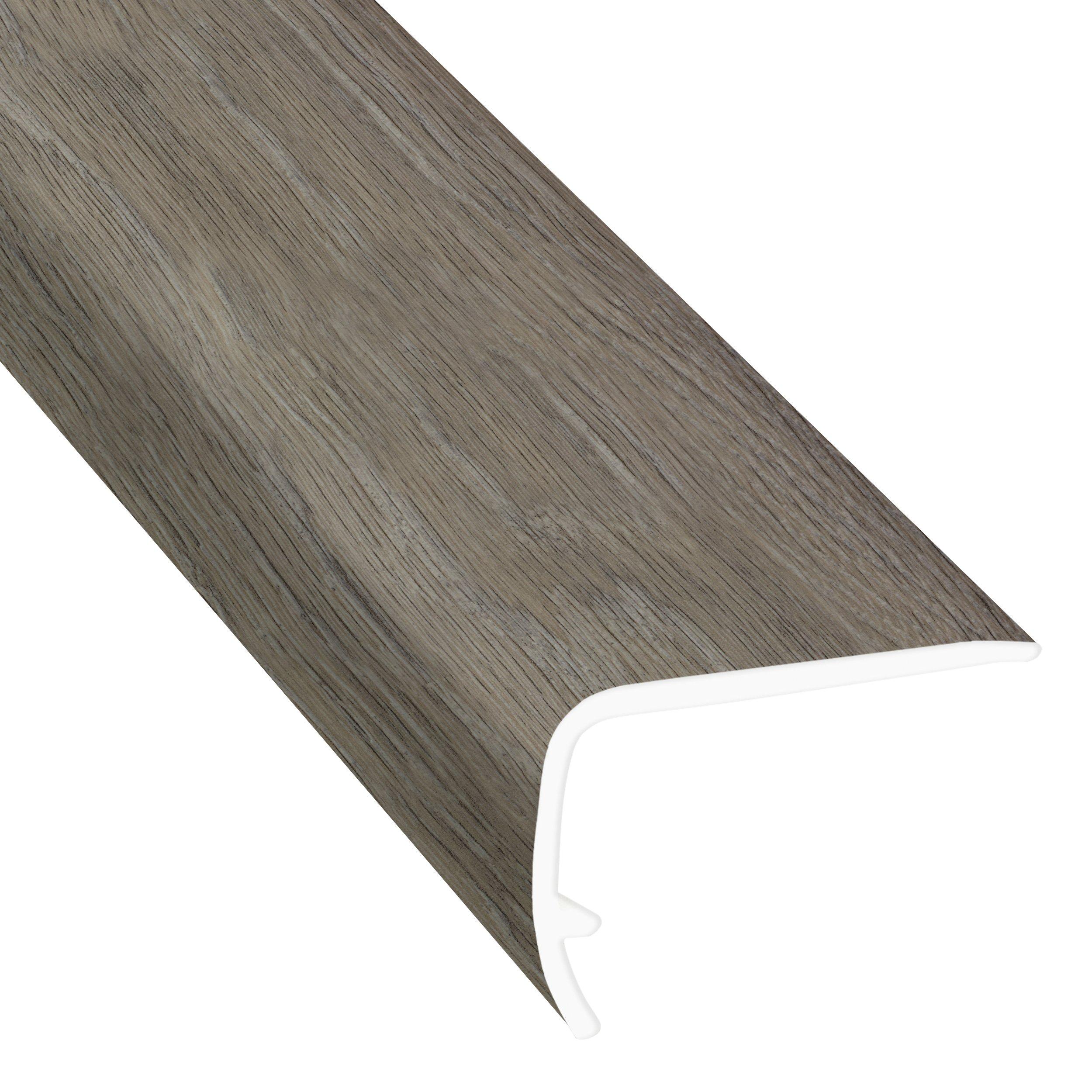 Satin Pewter 94in. Vinyl Overlapping Stair Nose