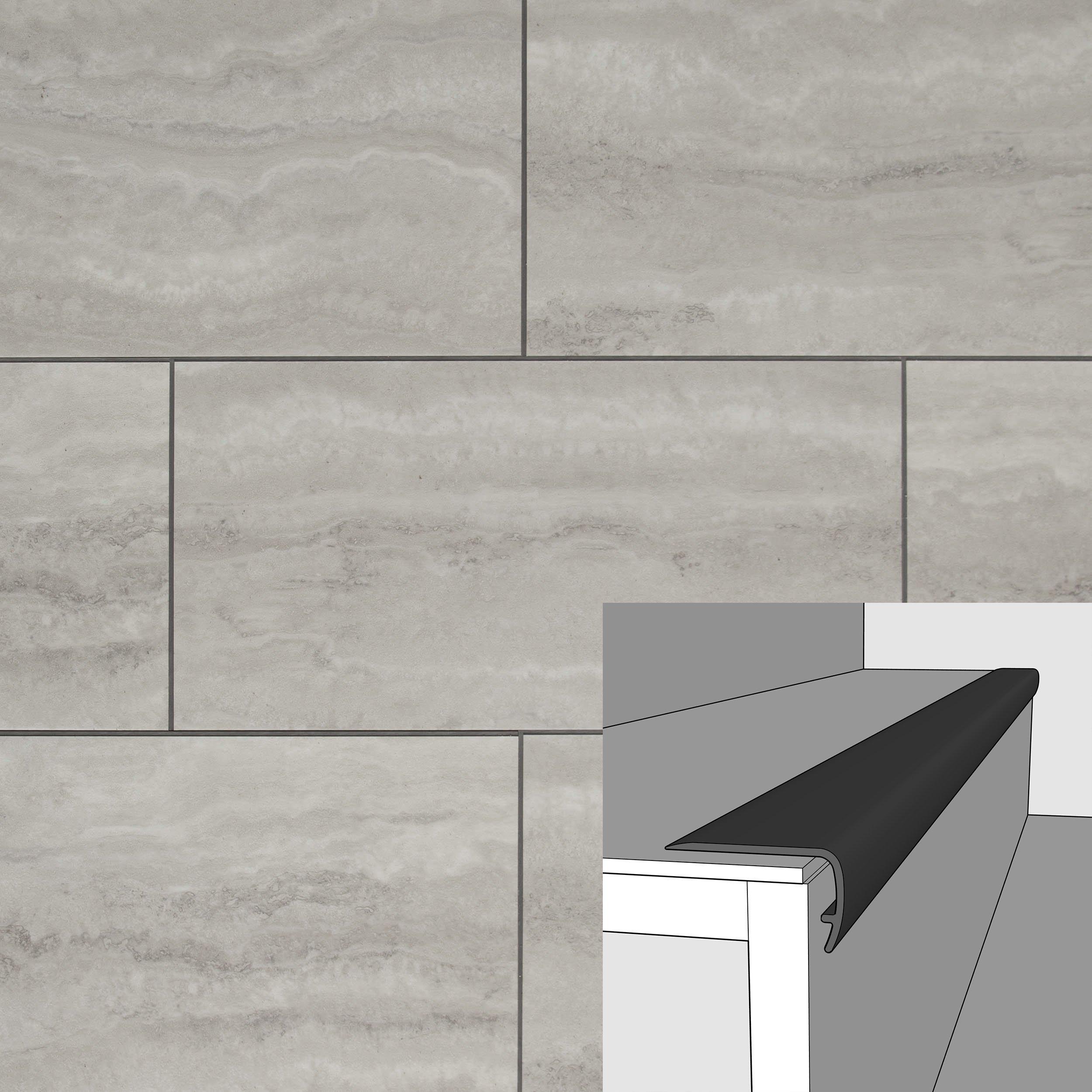 Everson Tile 94in. Vinyl Overlapping Stair Nose
