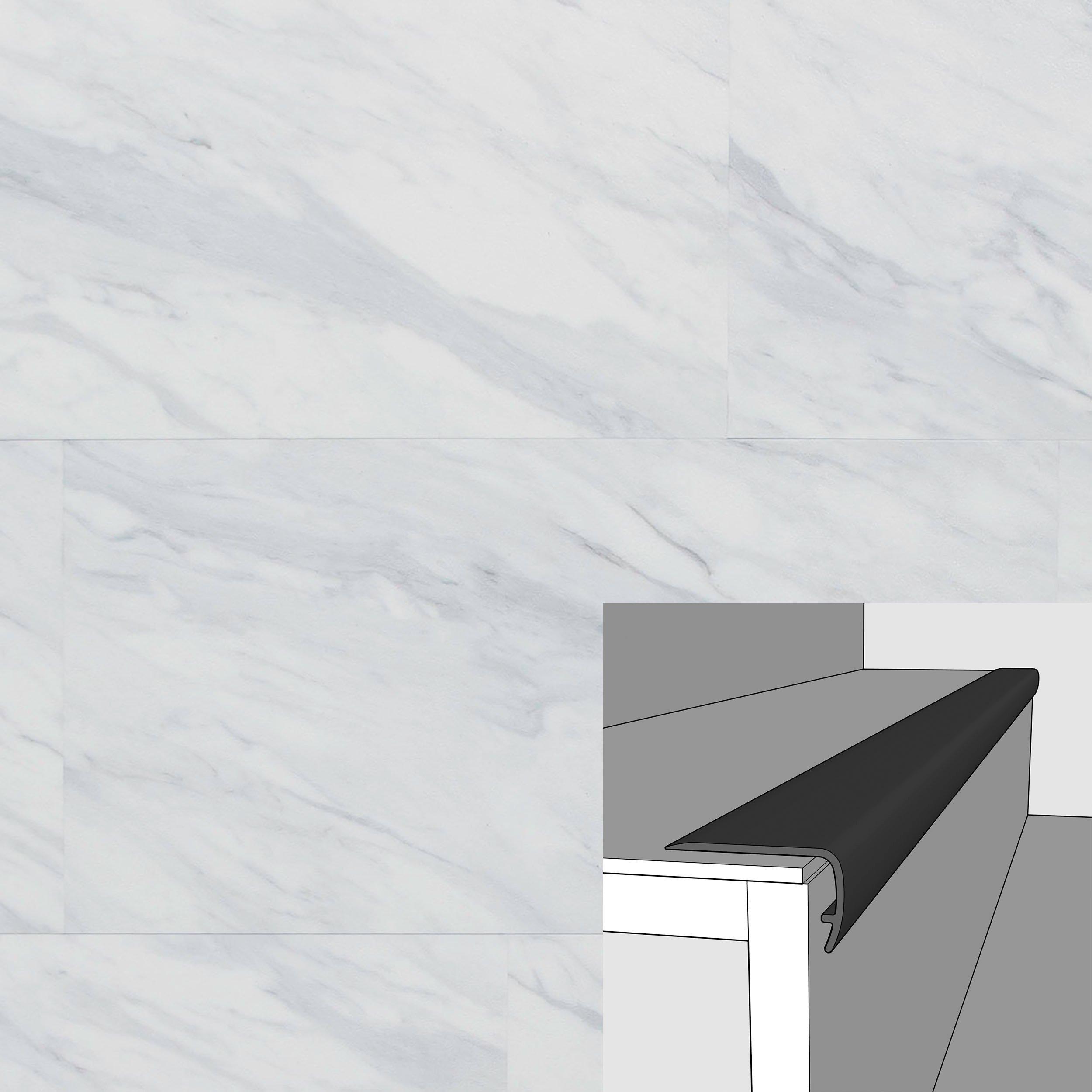 Bonneville Tile 94in. Vinyl Overlapping Stair Nose