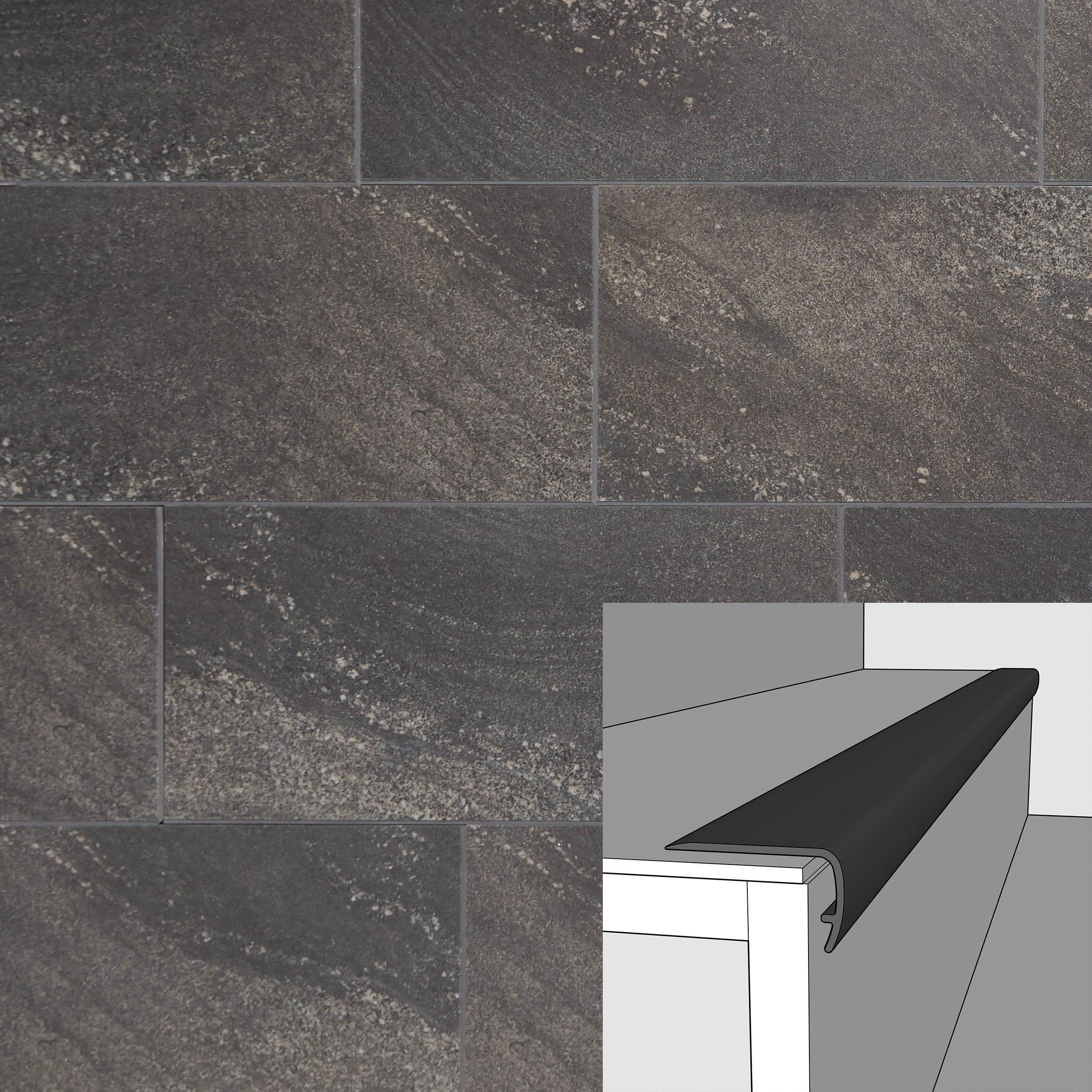 Torrione Tile 94in. Vinyl Overlapping Stair Nose