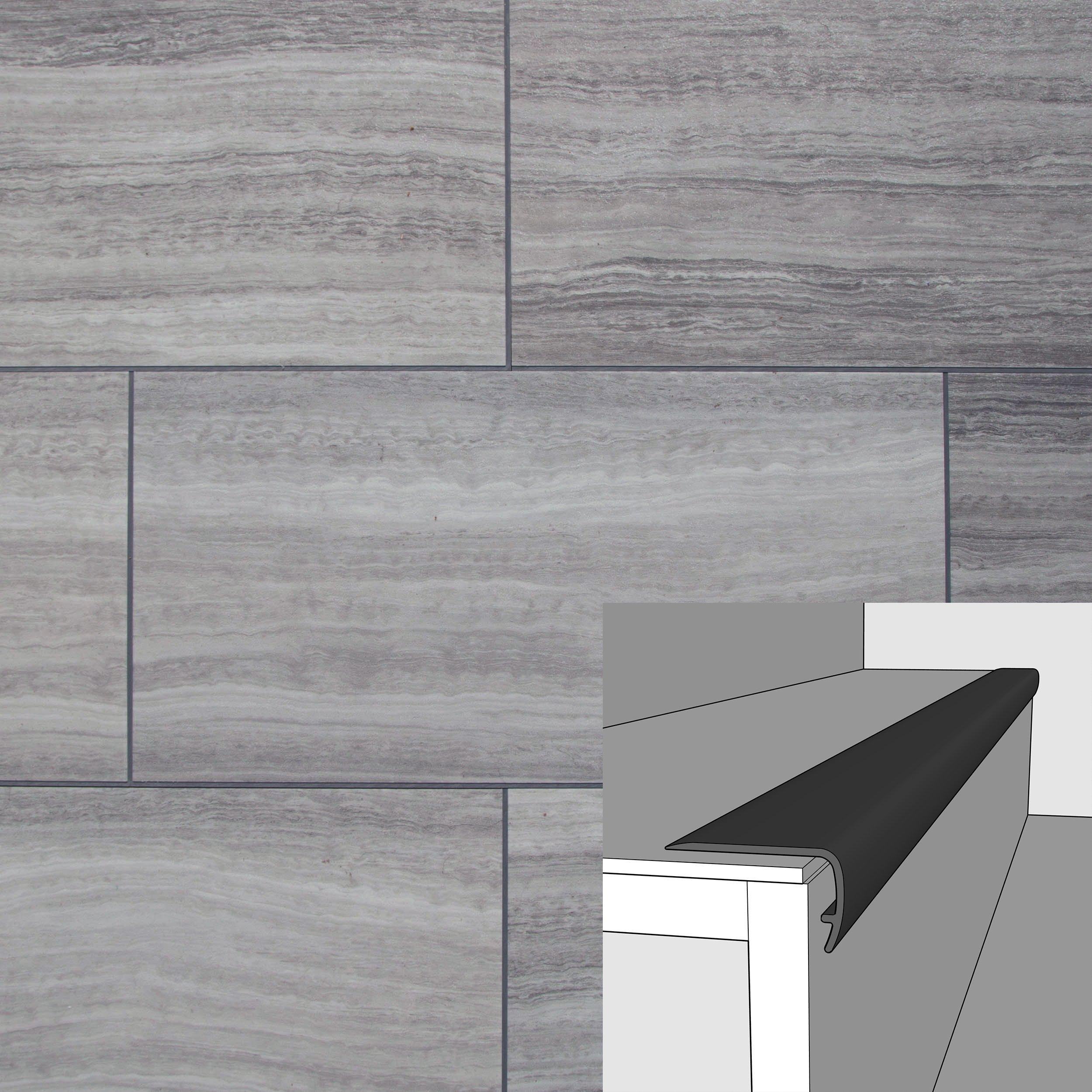 Burnside Tile 94in. Vinyl Overlapping Stair Nose