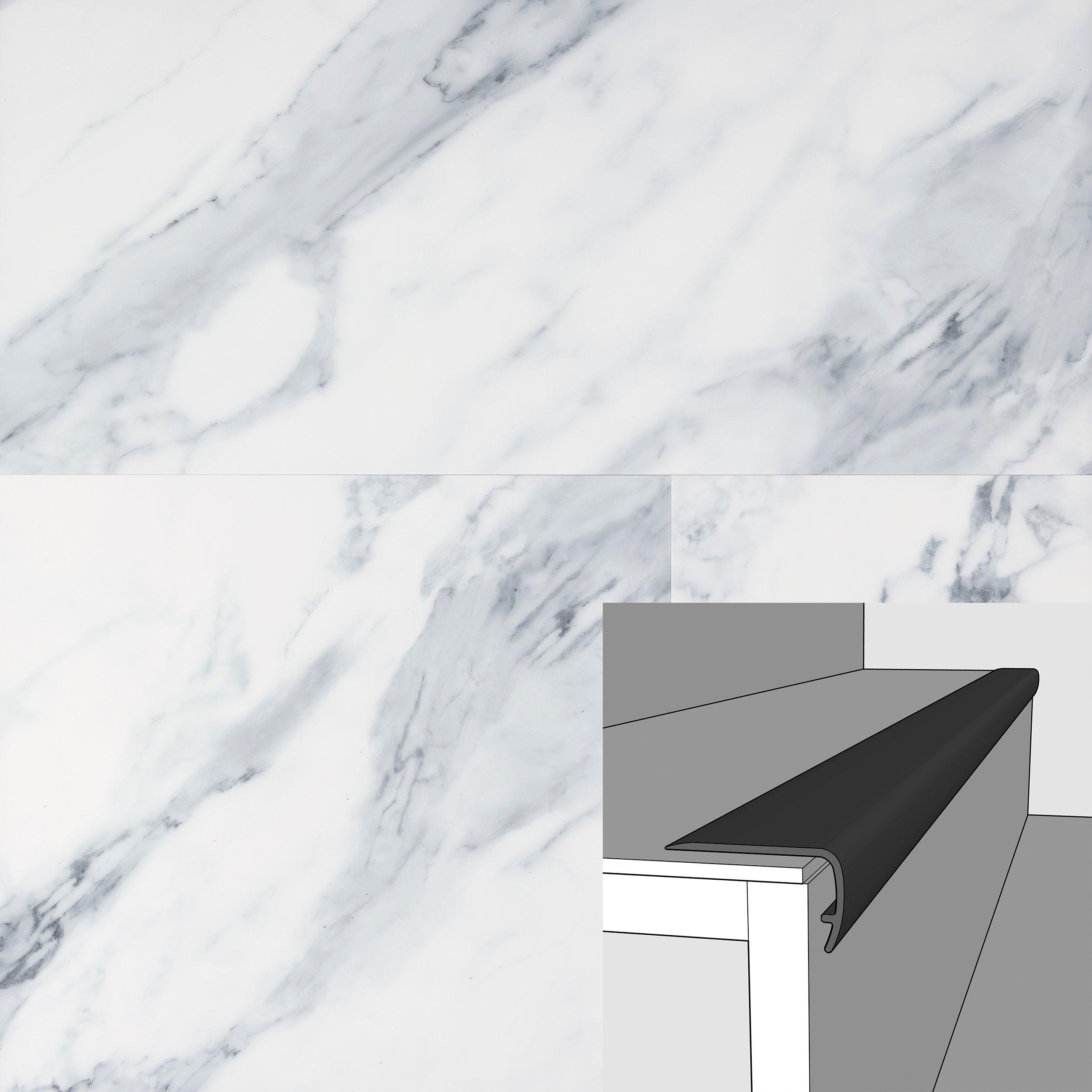 Firenze Marble 94in. Vinyl Overlapping Stair Nose