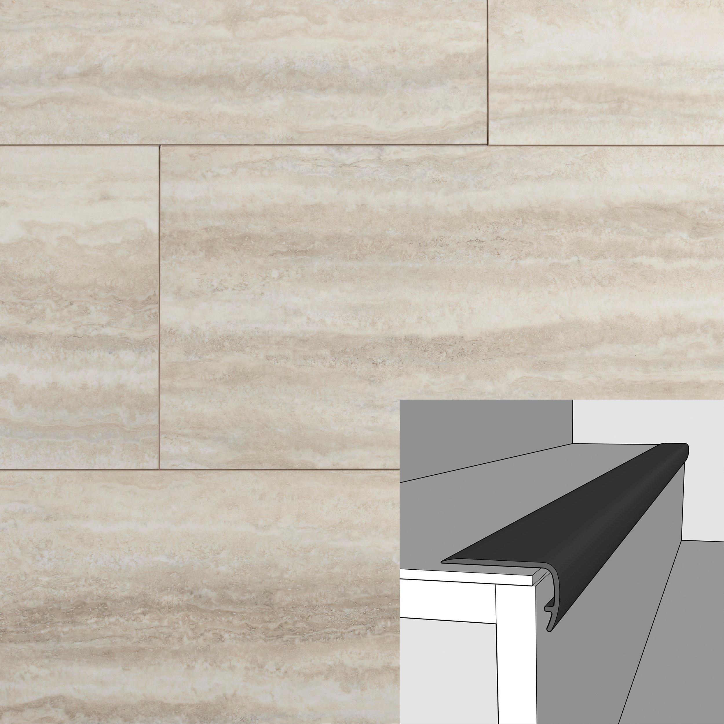 Cityscape Tile 94in. Vinyl Overlapping Stair Nose