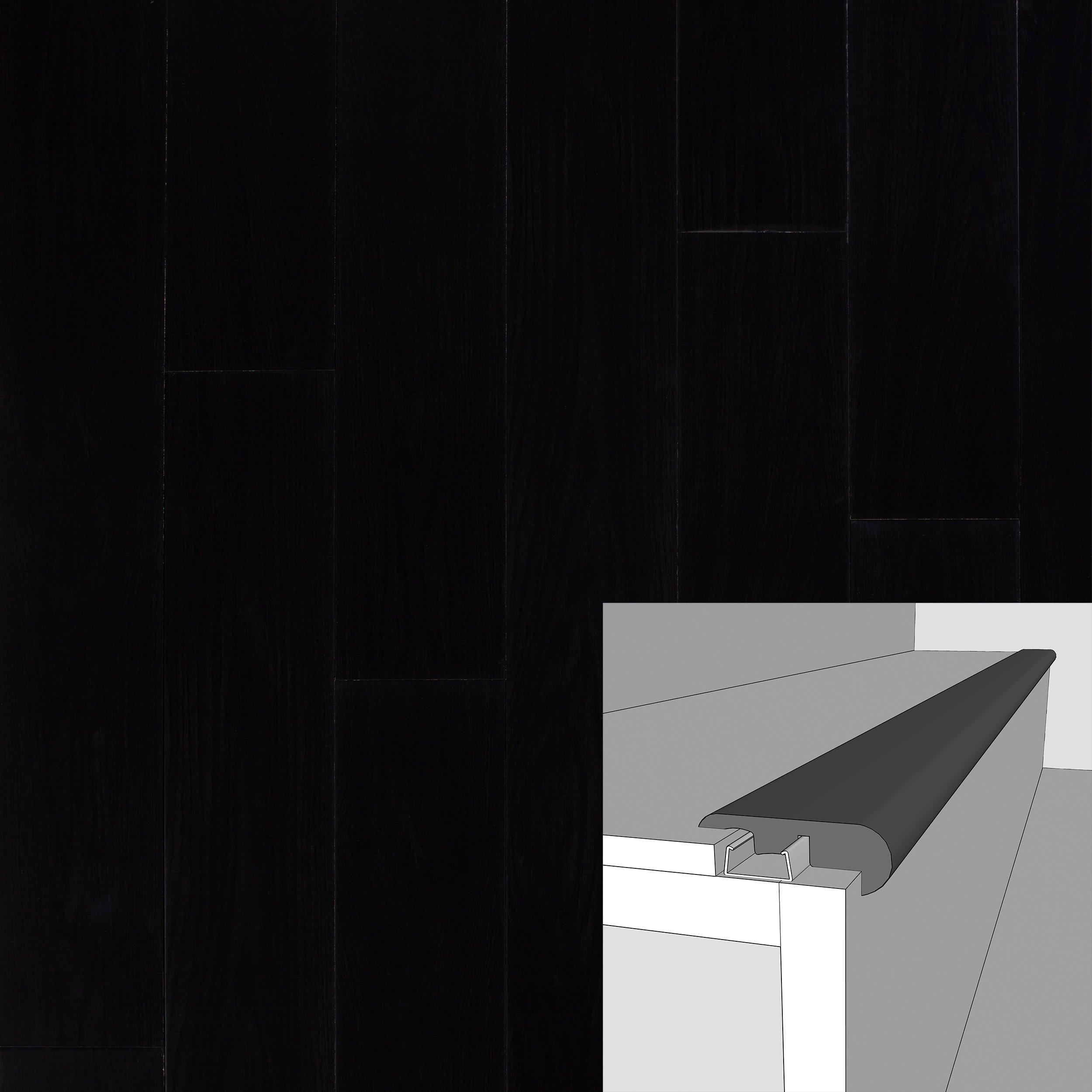 Onyx High Gloss 94in. Laminate Overlapping Stair Nose