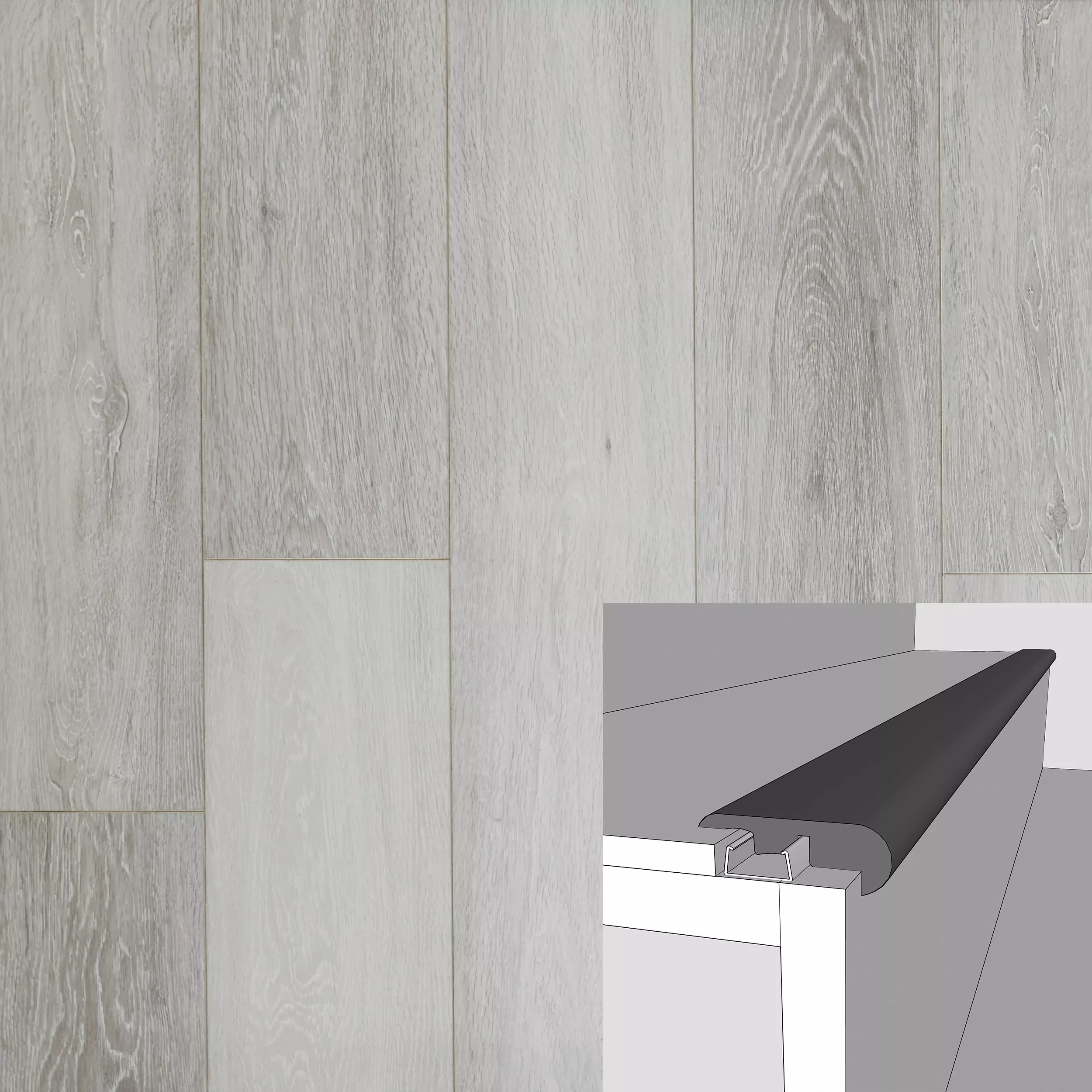 River Rush 94in. Laminate Overlapping Stair Nose
