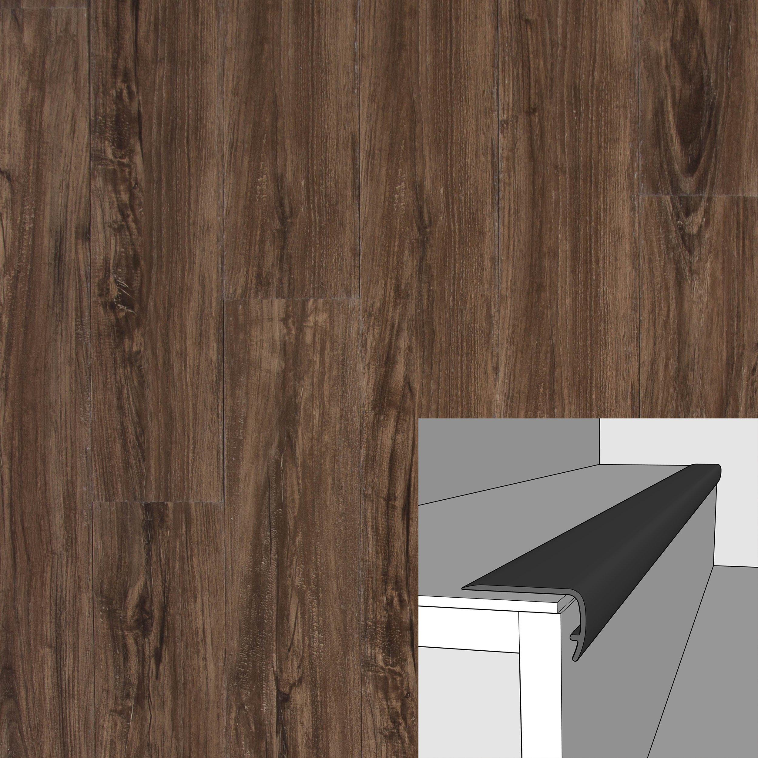 Mabelton Oak 94in. Vinyl Overlapping Stair Nose