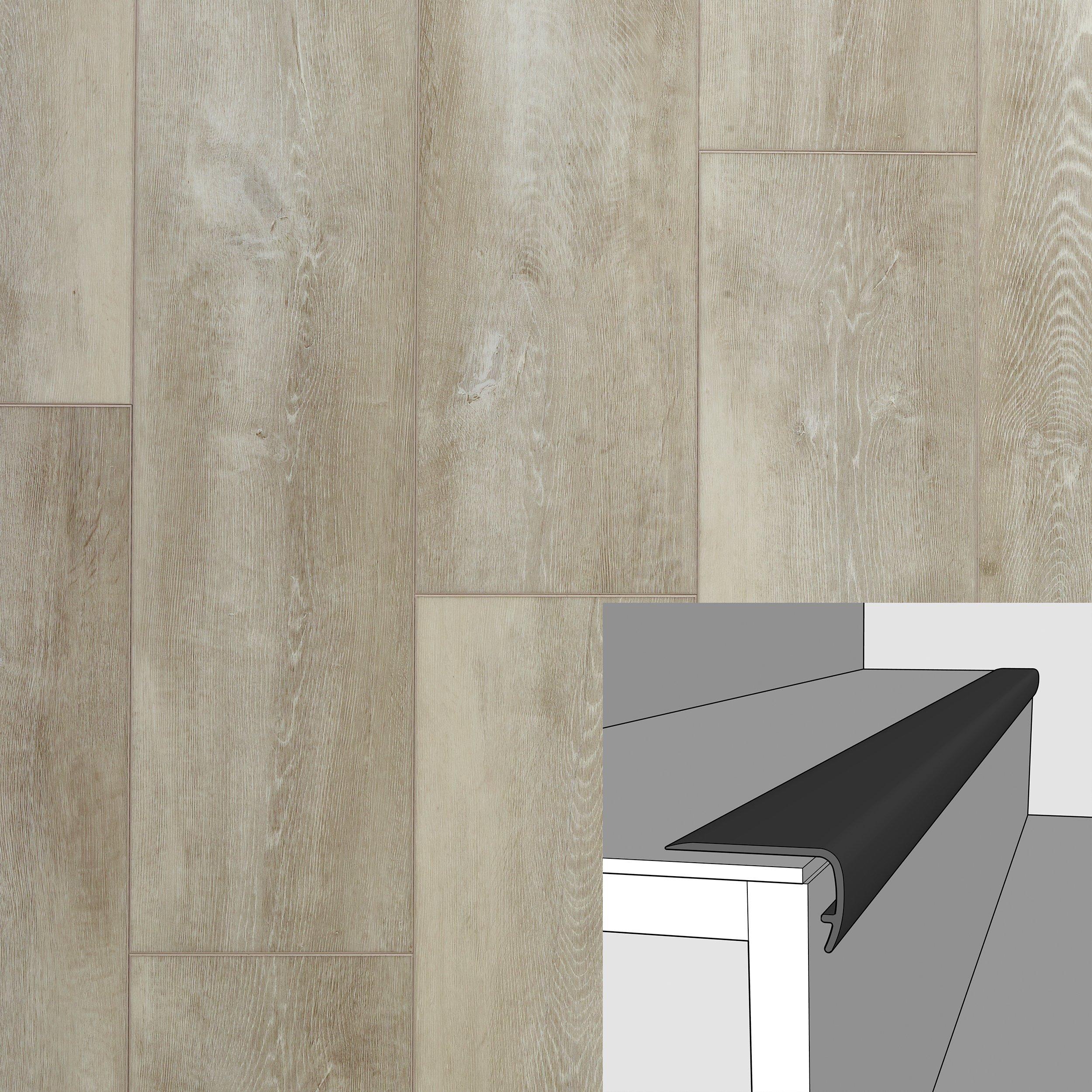 Royal Pearl Oak 94in. Vinyl Overlapping Stair Nose