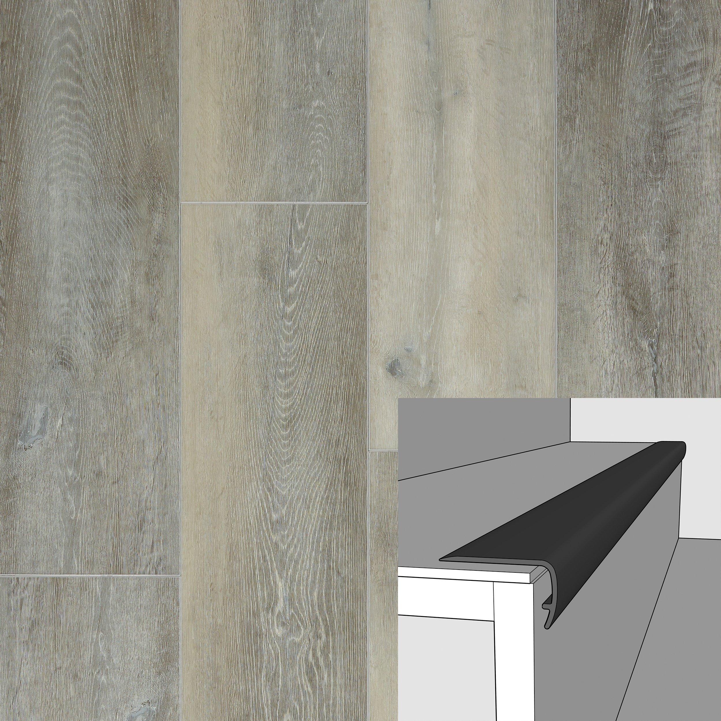Royal Pewter 94in. Vinyl Overlapping Stair Nose