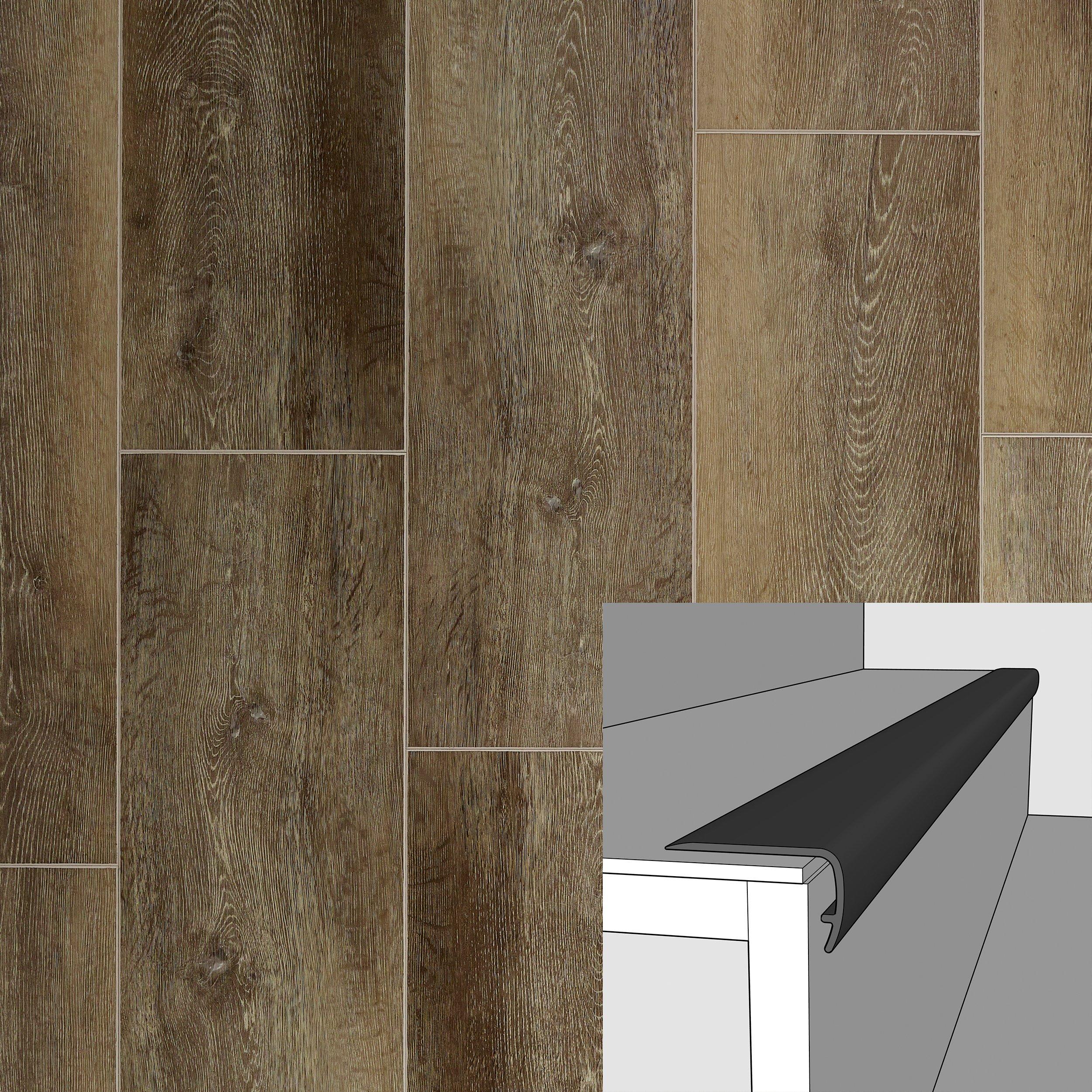 Royal Sand 94in. Vinyl Overlapping Stair Nose