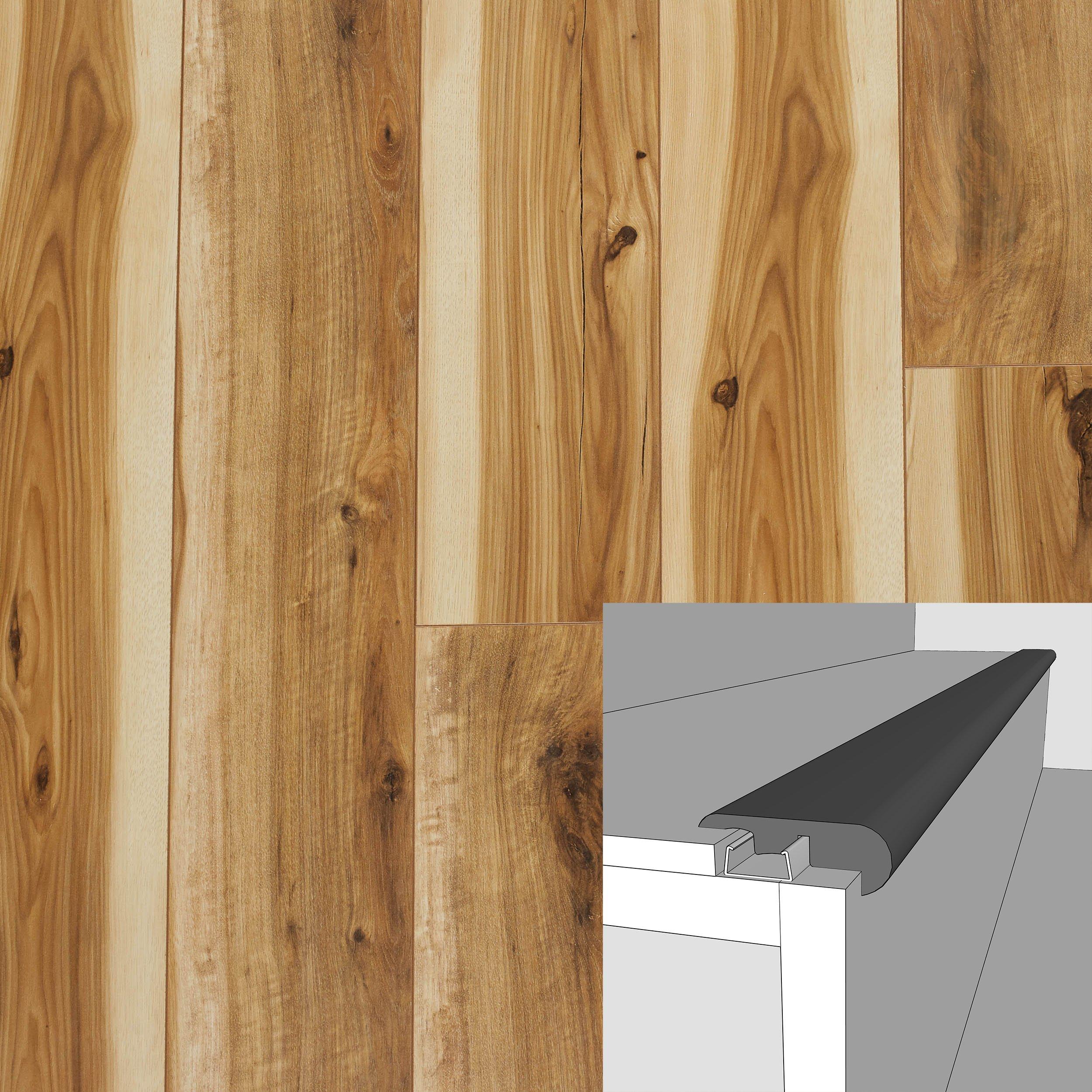 Whitegrove Hickory 94in. Laminate Overlapping Stair Nose