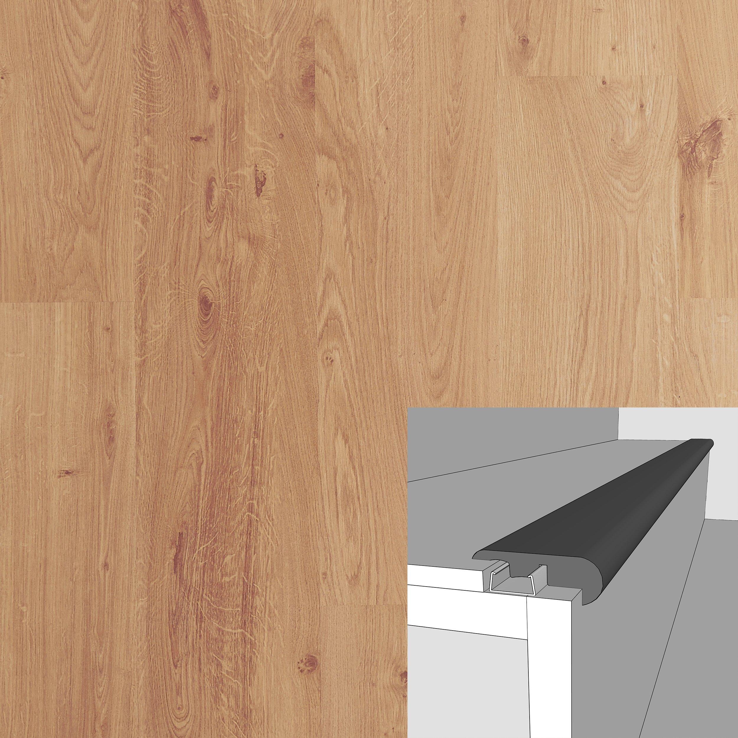 Lexingon Oak 94in. Laminate Overlapping Stair Nose
