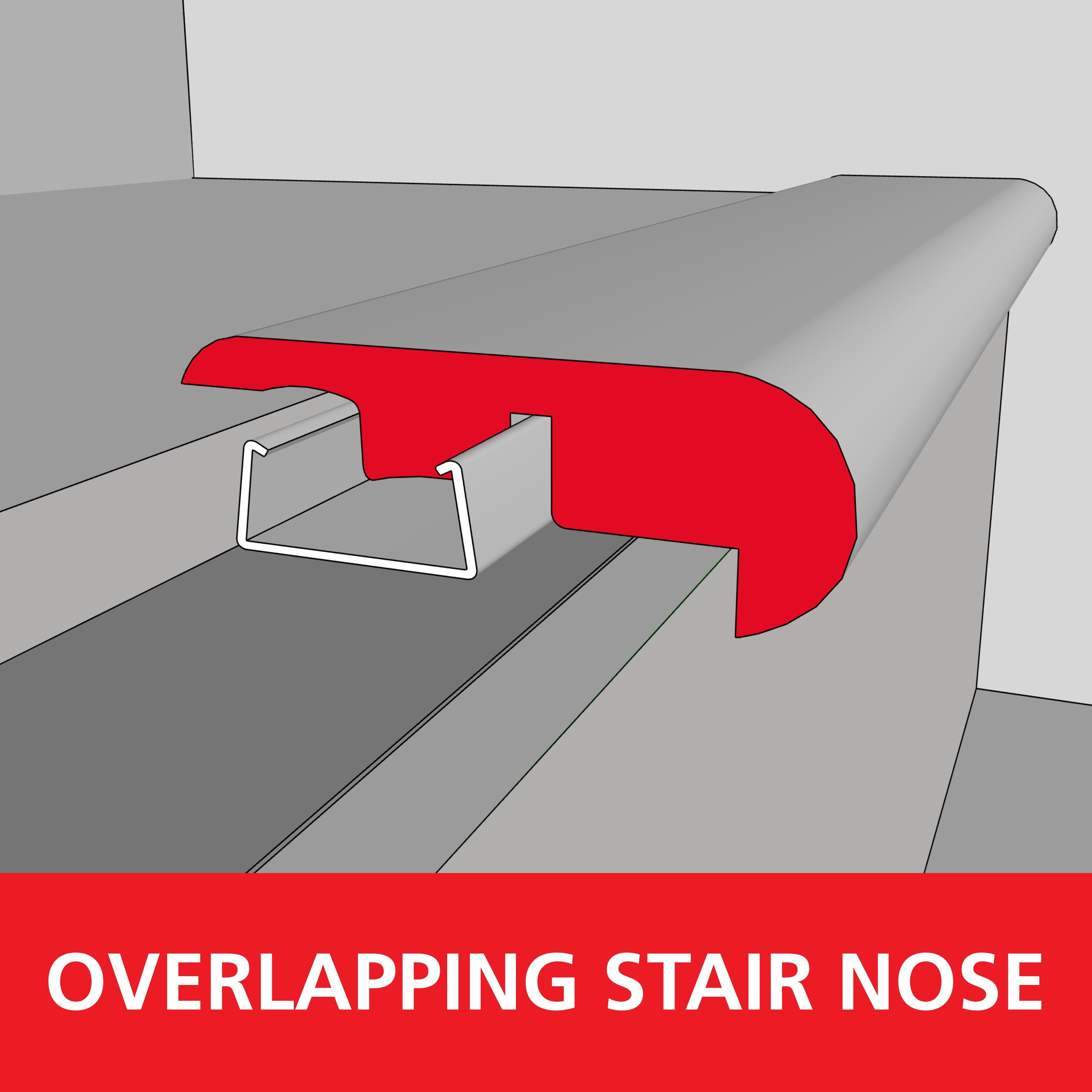 Silverado Oak 94in. Laminate Overlapping Stair Nose