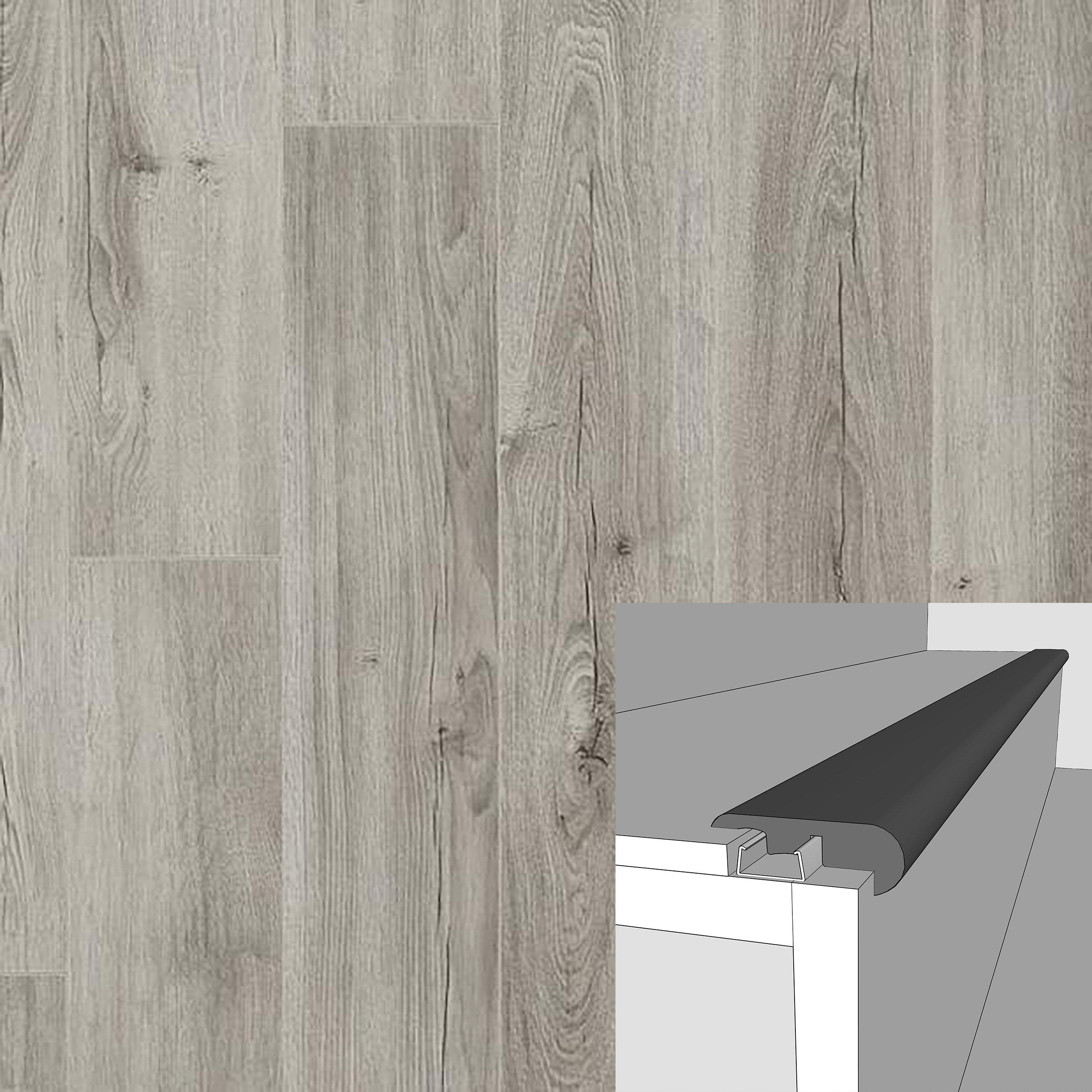 Silverado Oak 94in. Laminate Overlapping Stair Nose