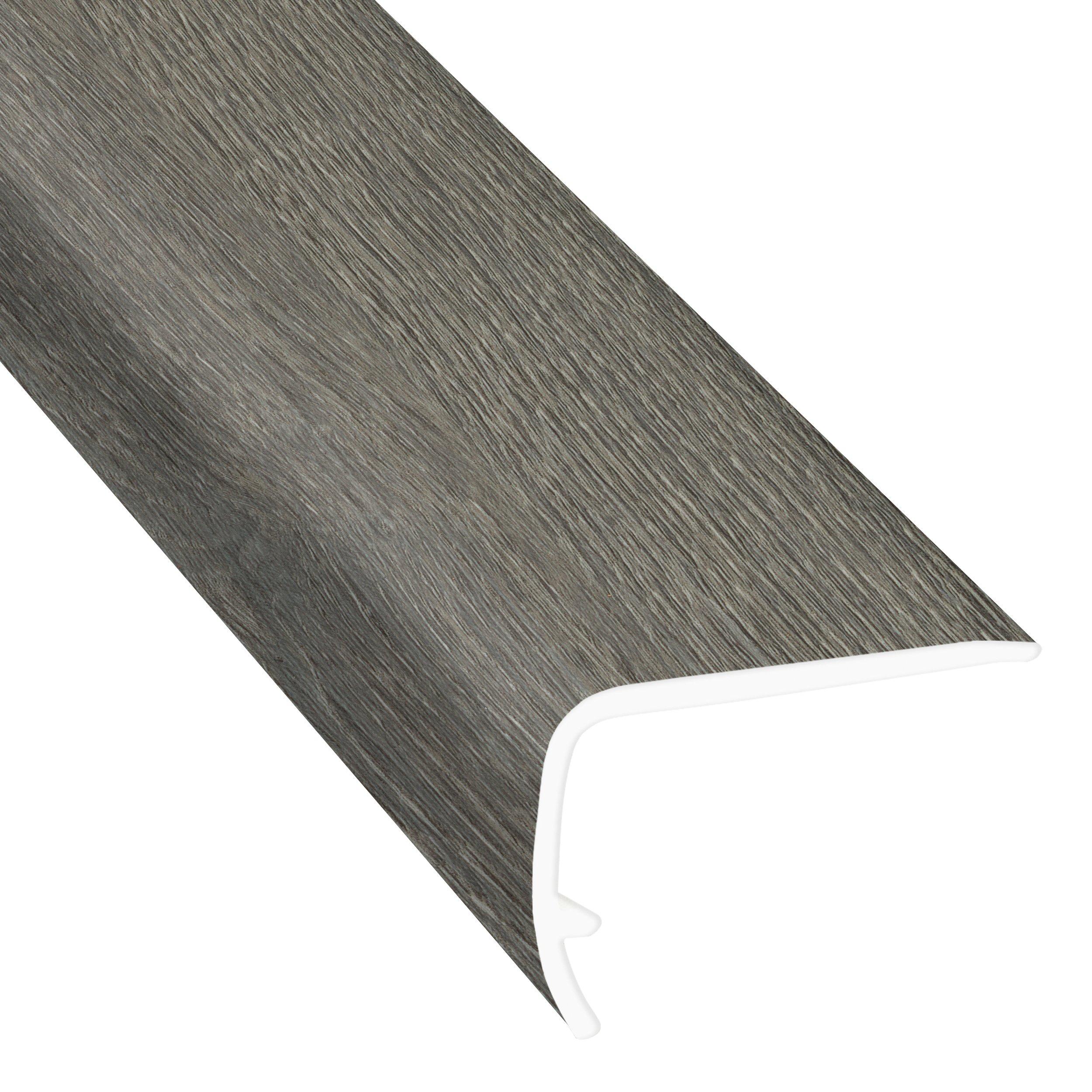 Titan Gray 94in. Vinyl Overlapping Stair Nose