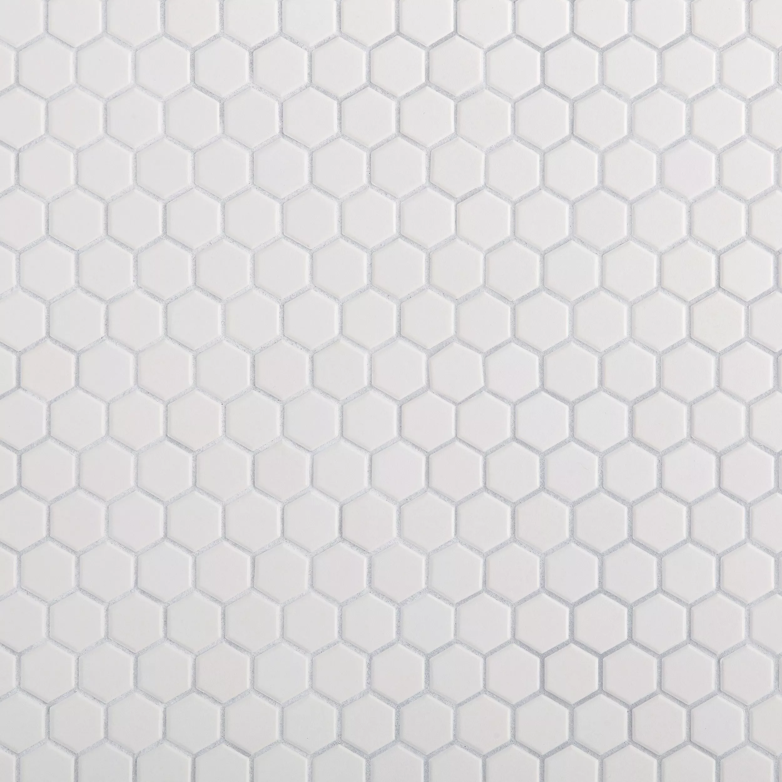 Unglazed White Hexagon Porcelain Mosaic