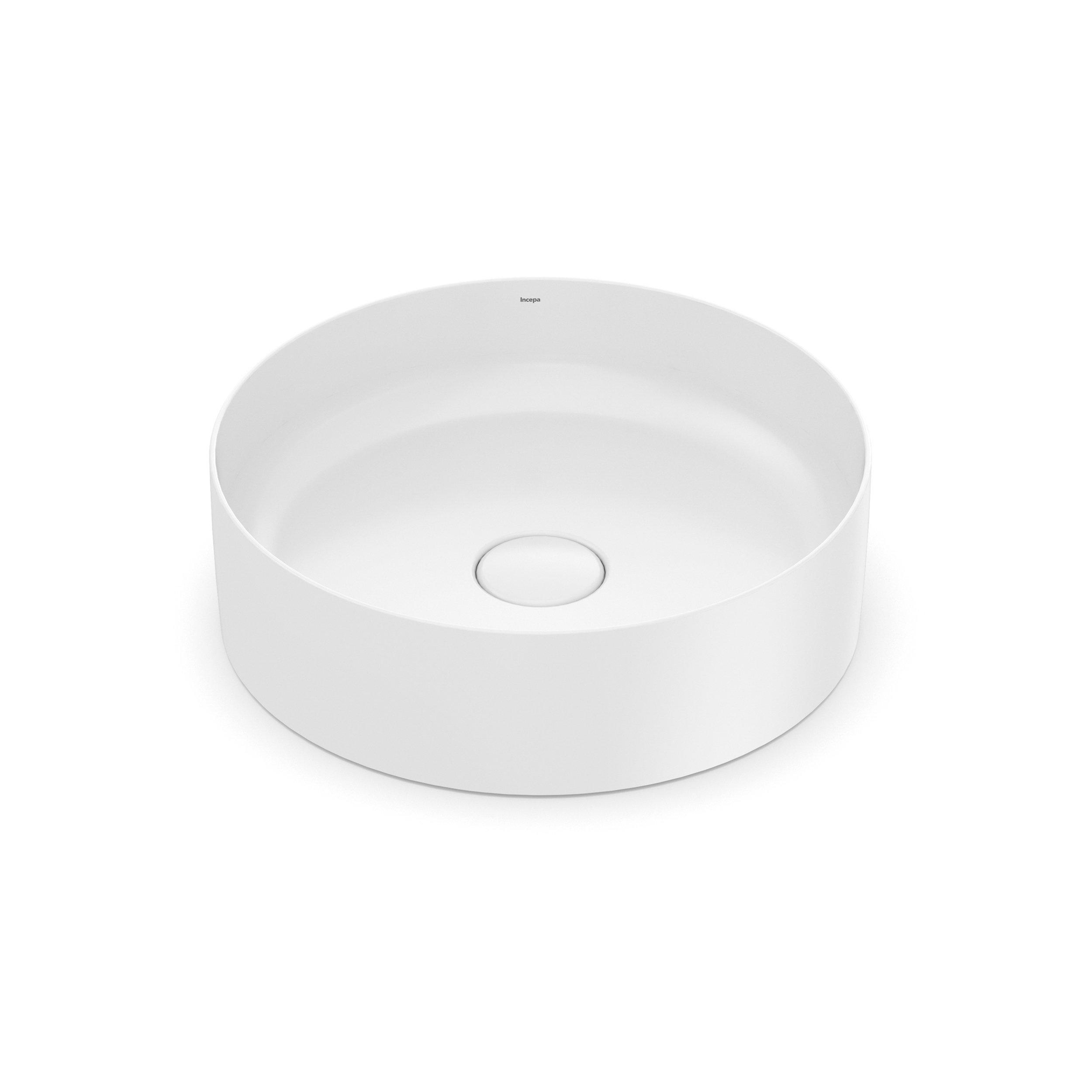 Bright White Round Porcelain Sink
