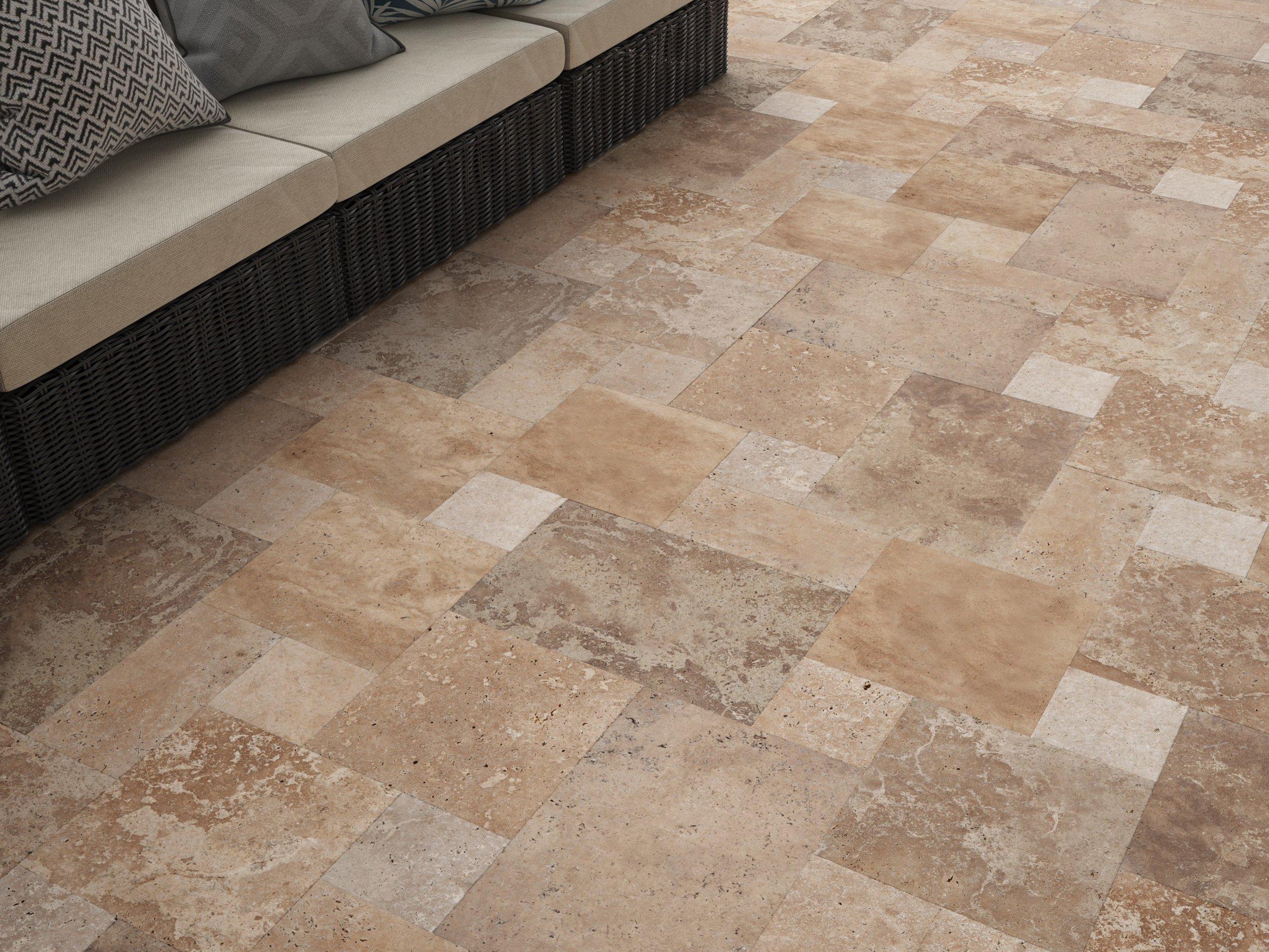 Noche Tumbled Travertine Paver
