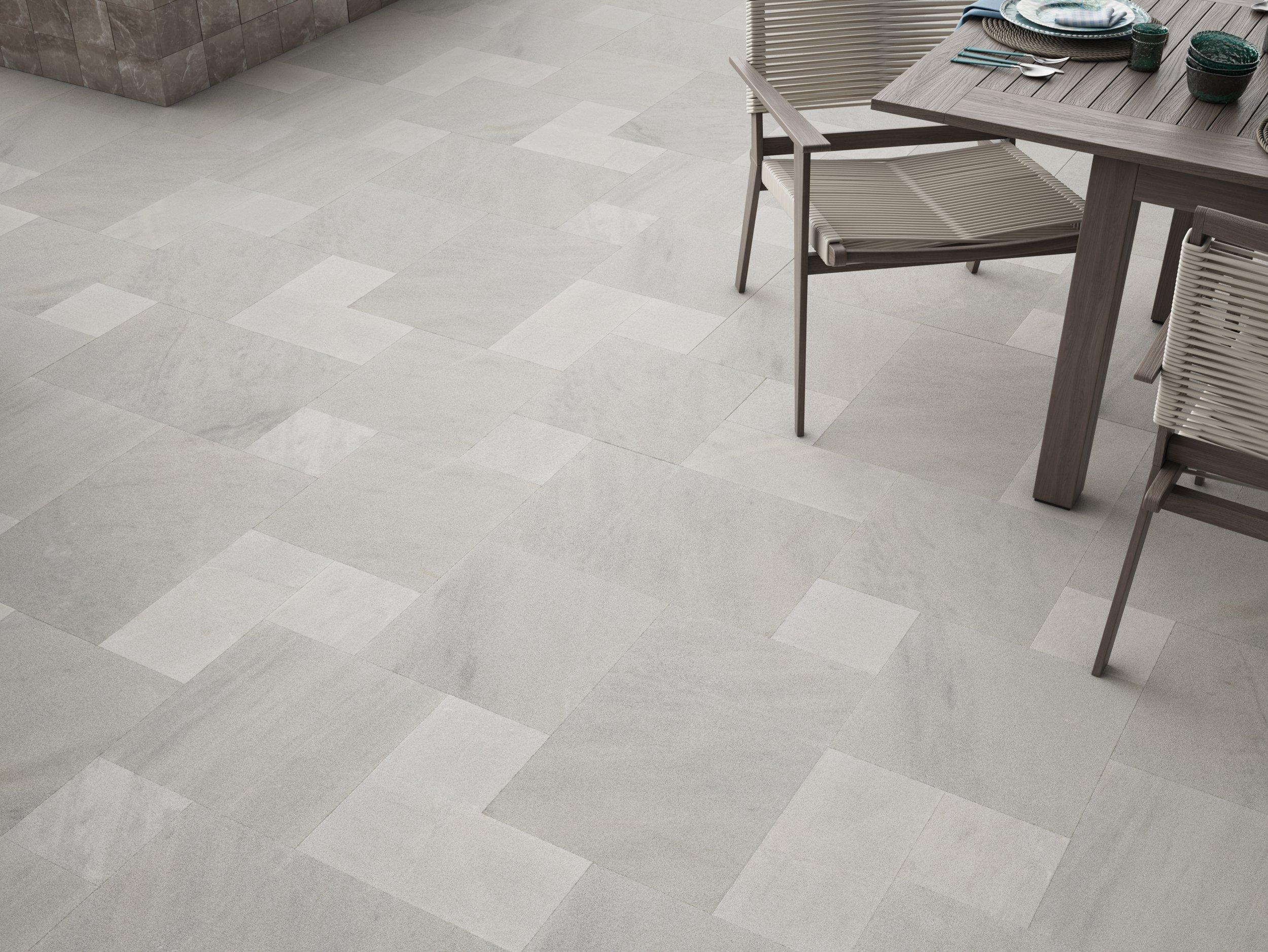 Ice White Sandblasted Marble 3cm. Paver