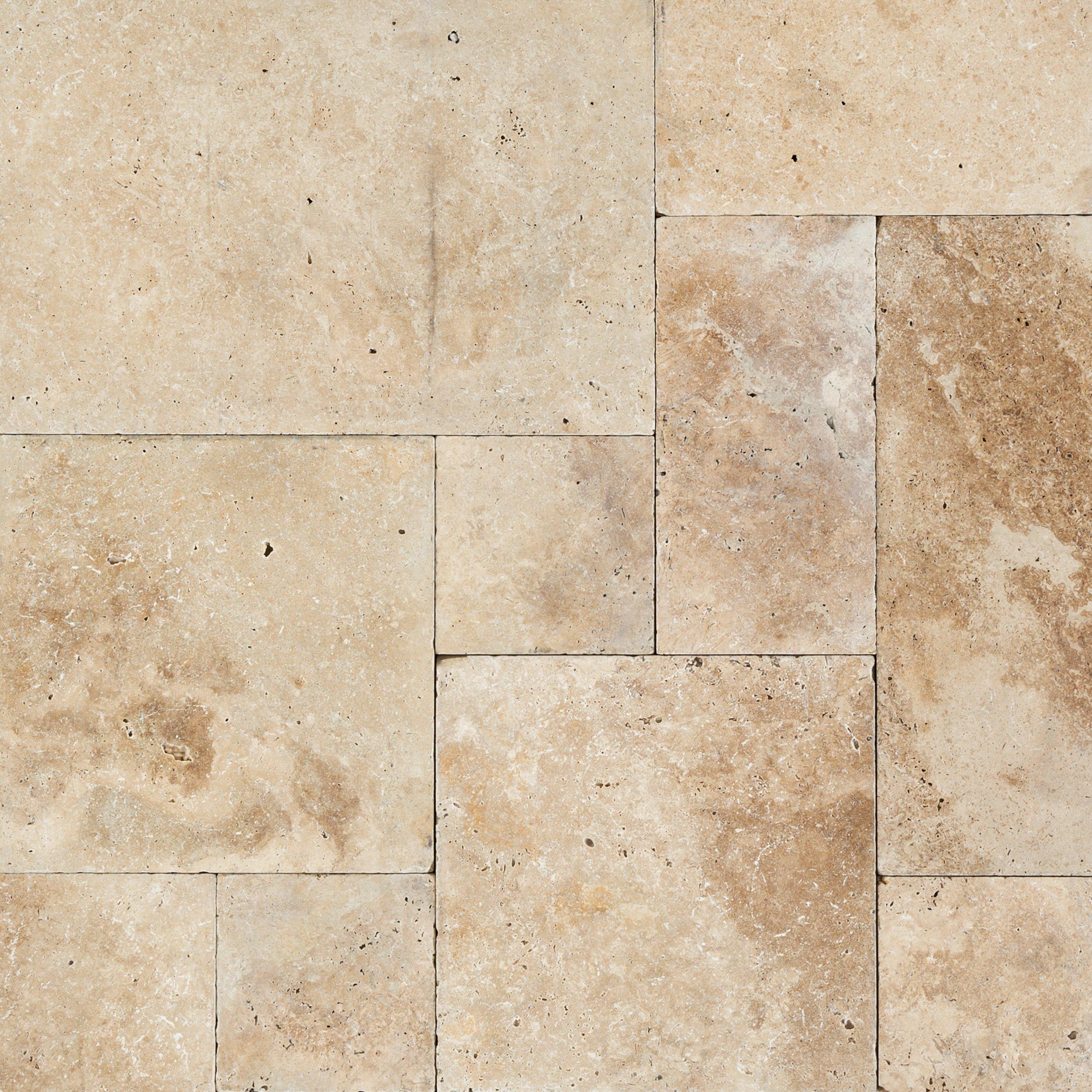 Walnut Tumbled Travertine 3cm. Paver