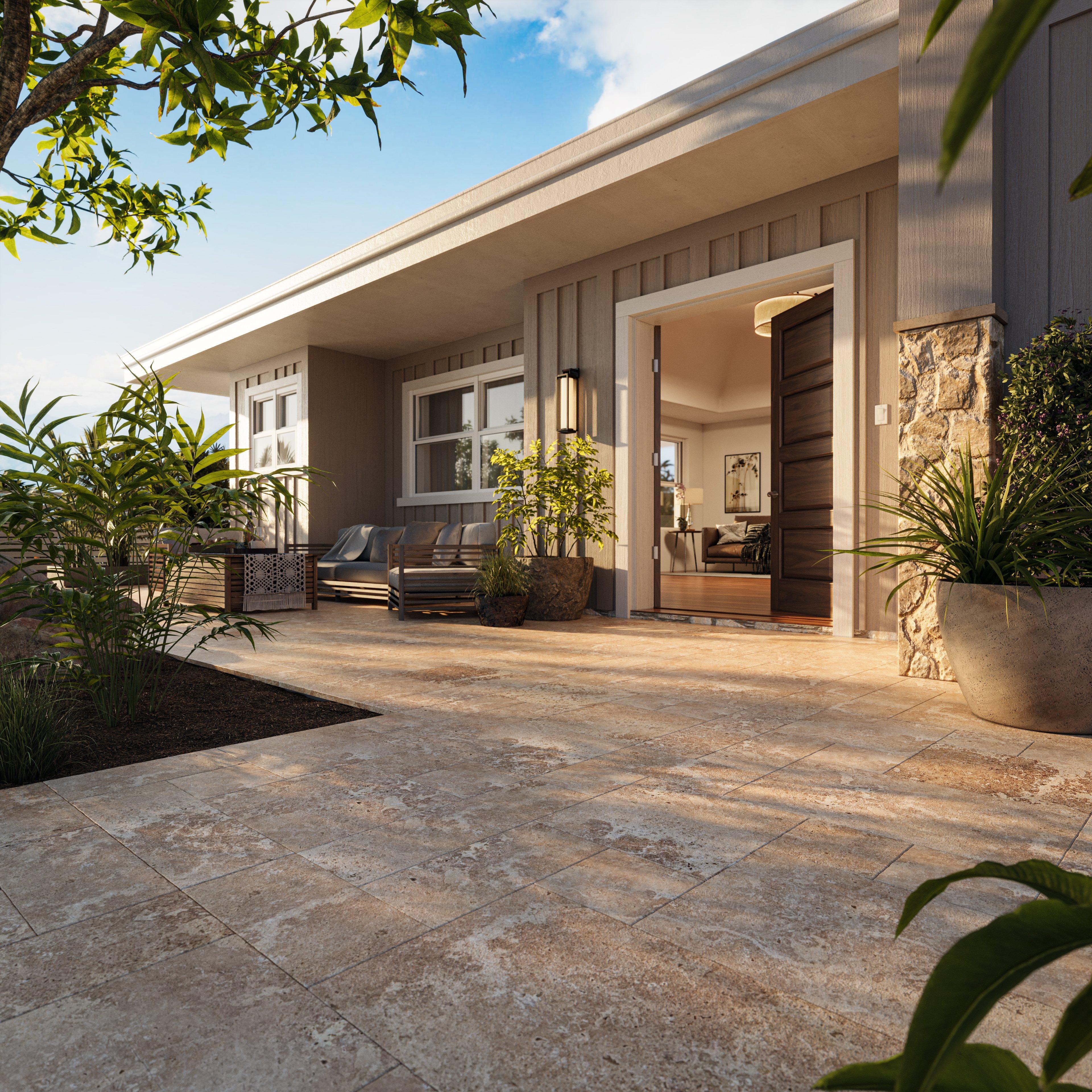 Noche Tumbled Travertine Paver