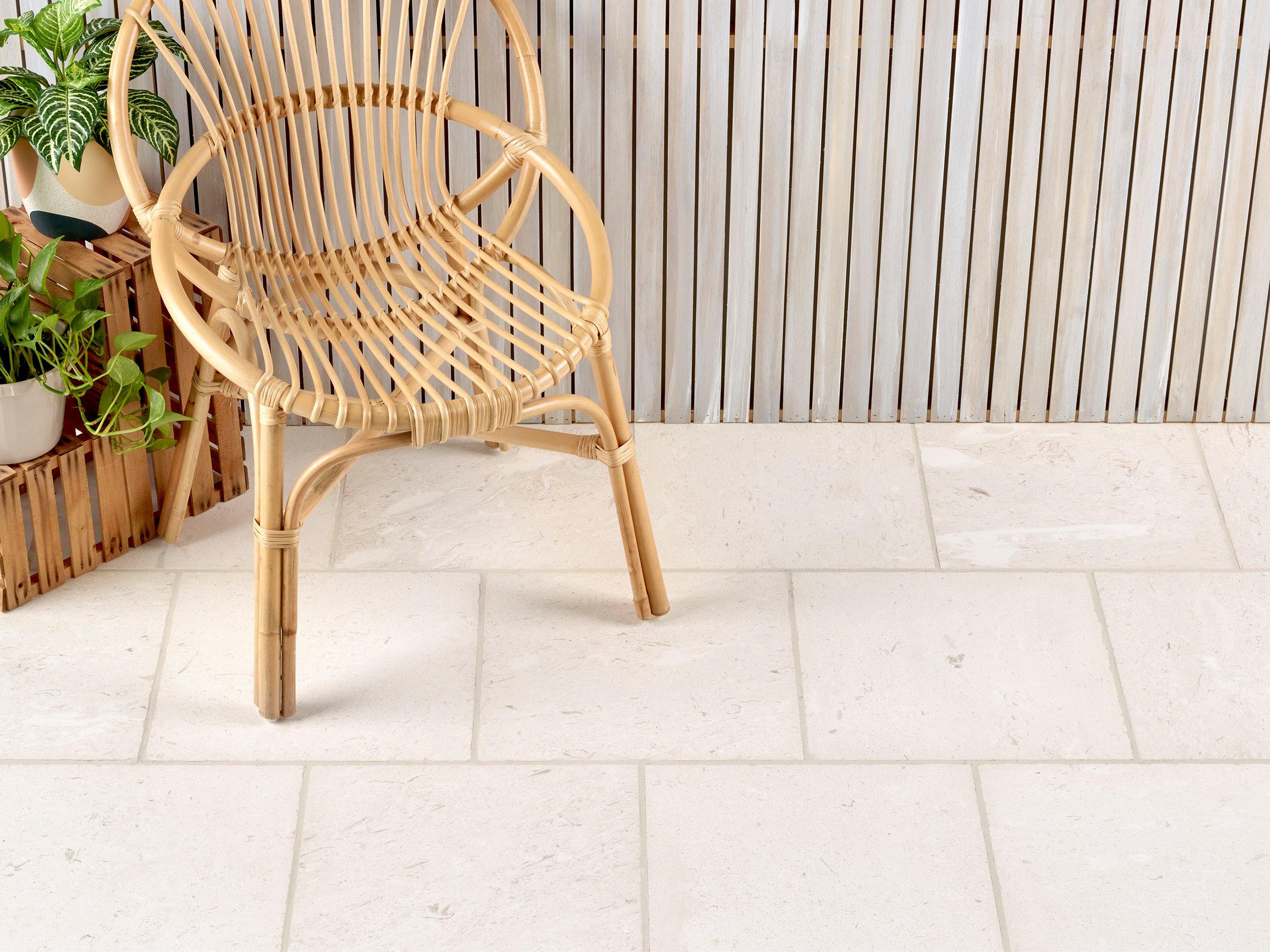 Shell Stone White Limestone Tiles 24x24 Floor and Wall Tile - Belair