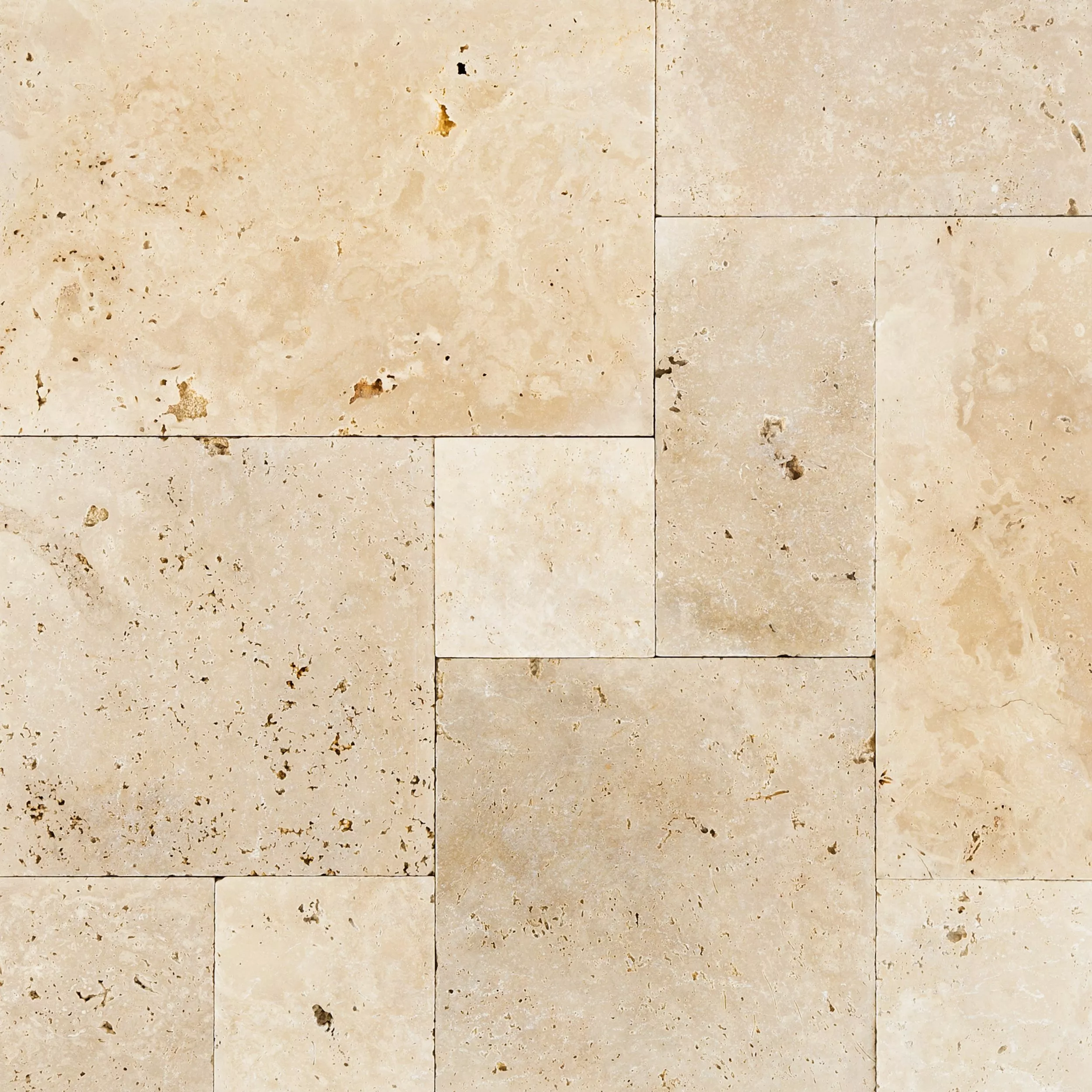 Ivory Tumbled Travertine Paver Tile